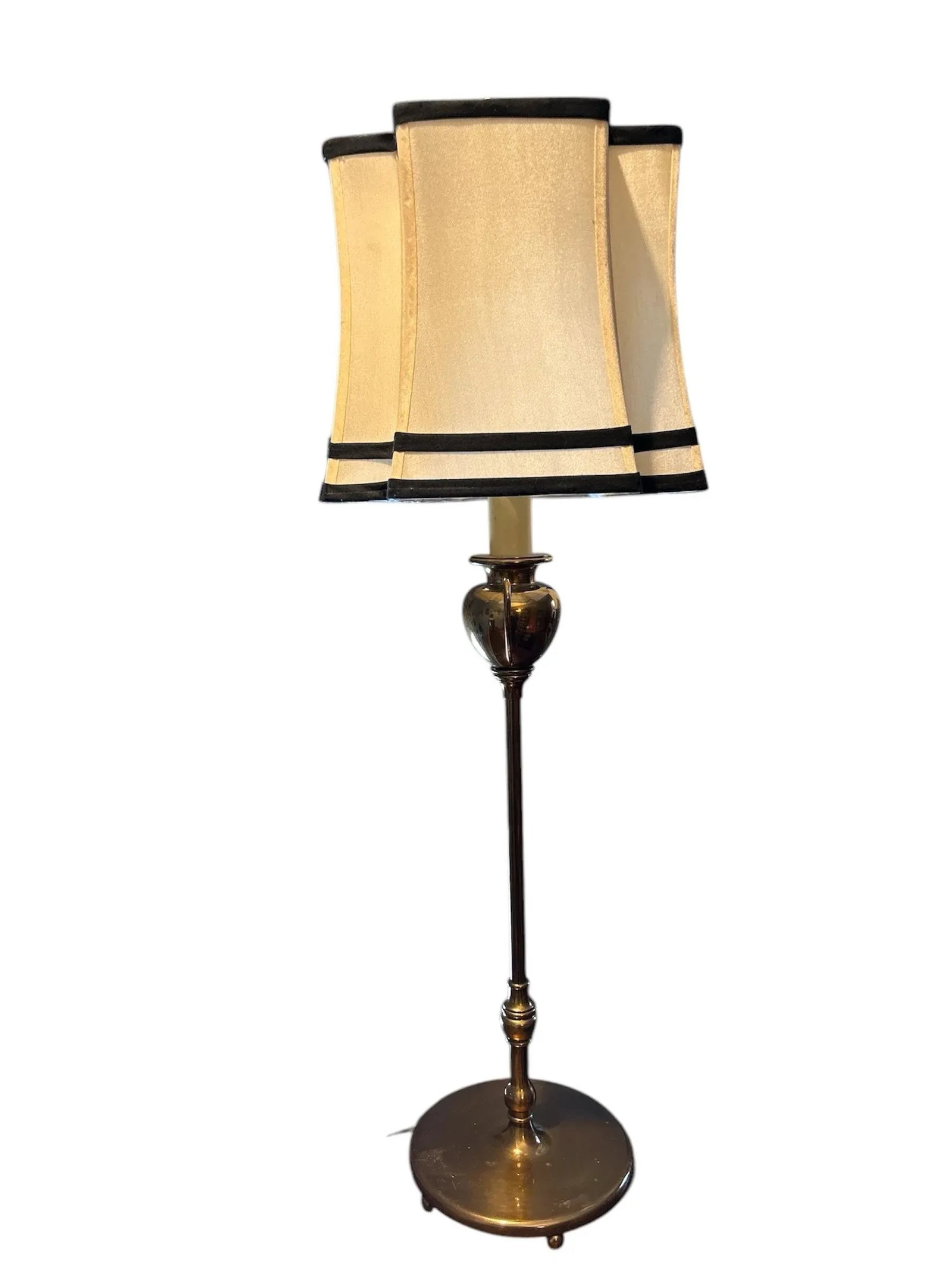 Vintage Urn Lamp With Custom Shade - 4