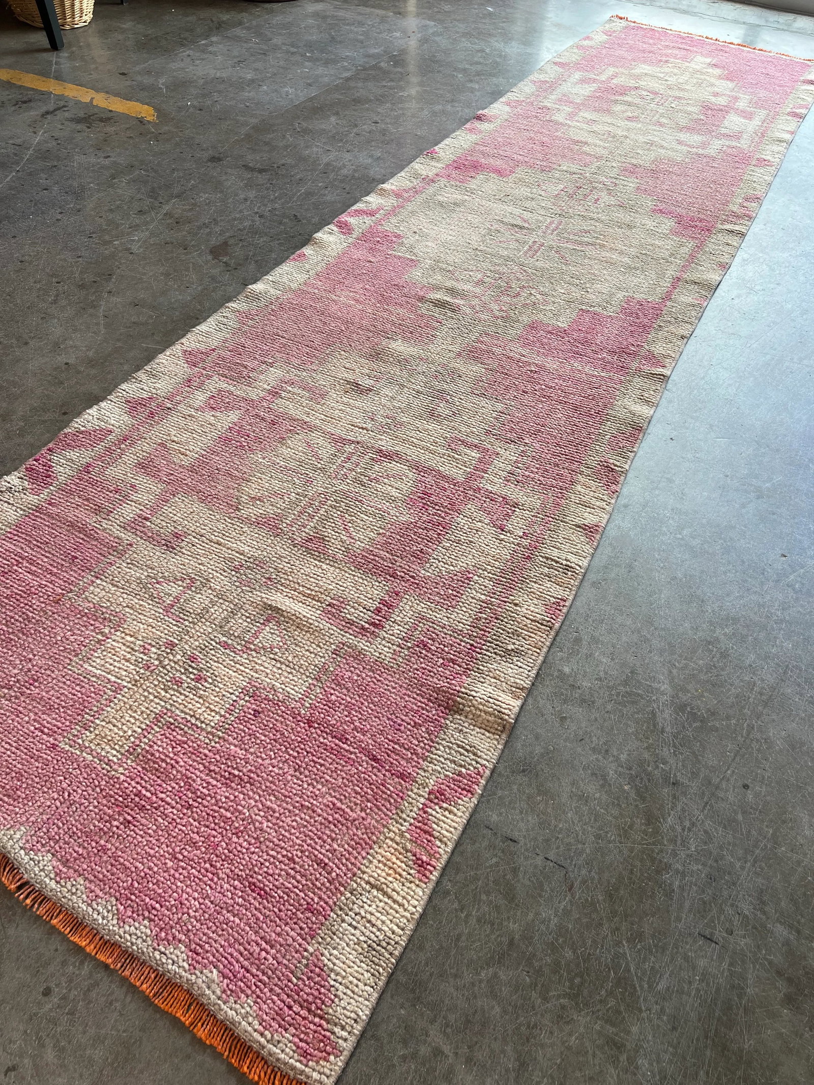 Vintage Handmade Muted Runner Rug - 2