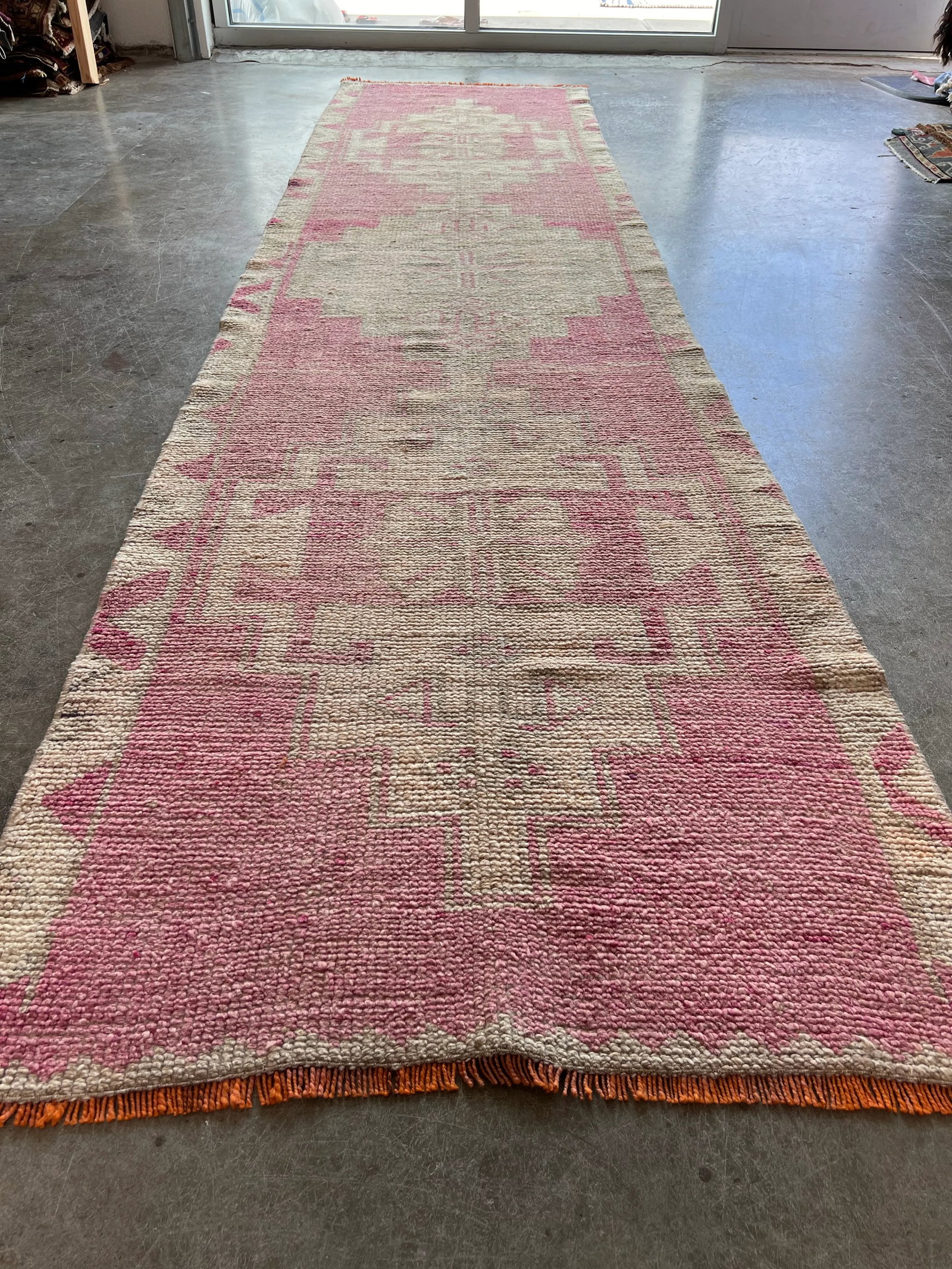 Vintage Handmade Muted Runner Rug - 4