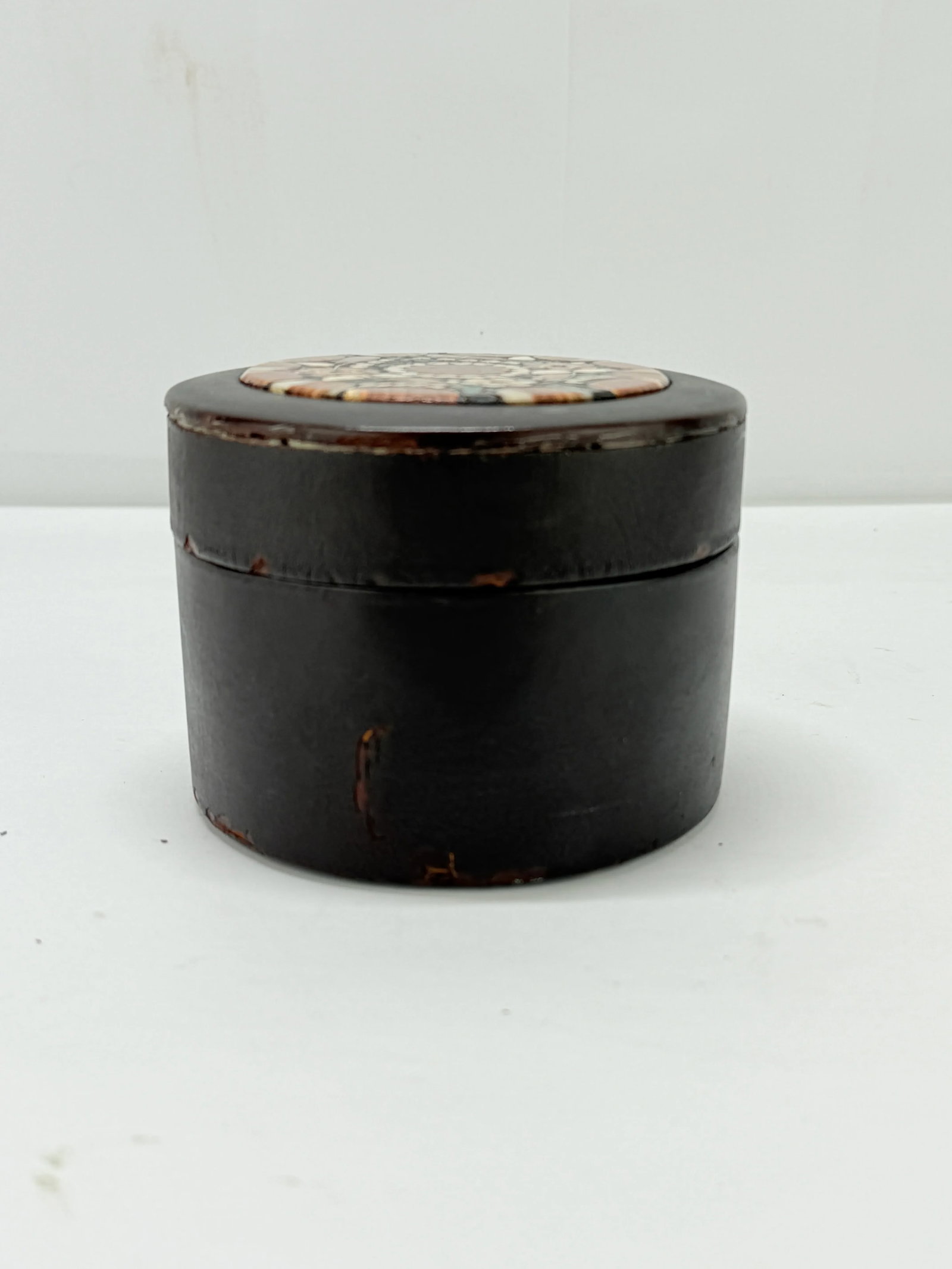 Italian Grand Tour Style, Pietra Dura & Leather Humidor or Vanity Box - 2