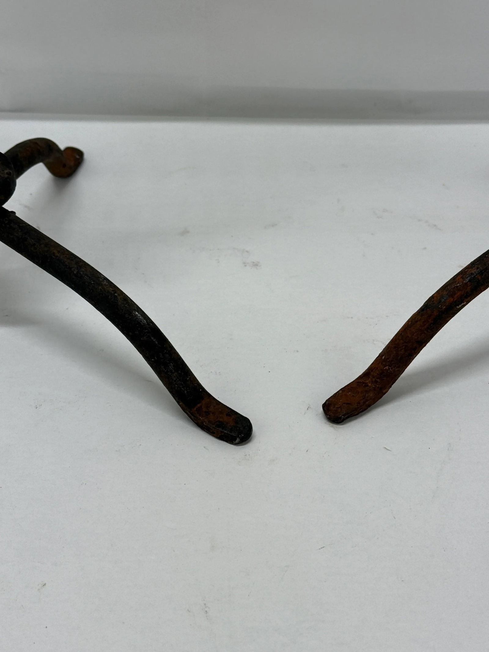 Pair, Antique Spanish Colonial Style Iron Prickets - 11