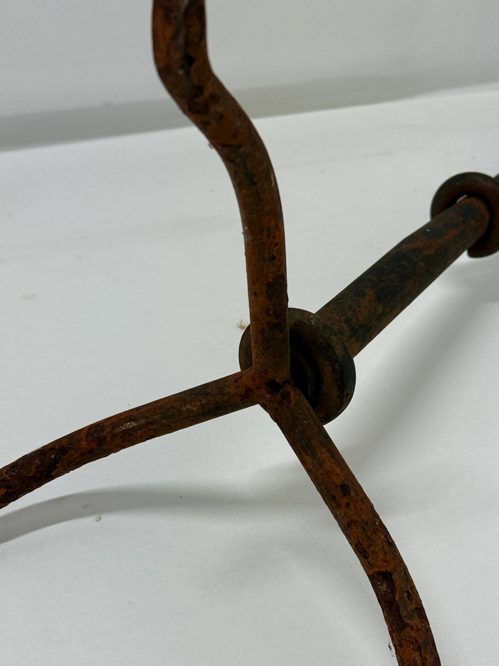 Pair, Antique Spanish Colonial Style Iron Prickets - 9