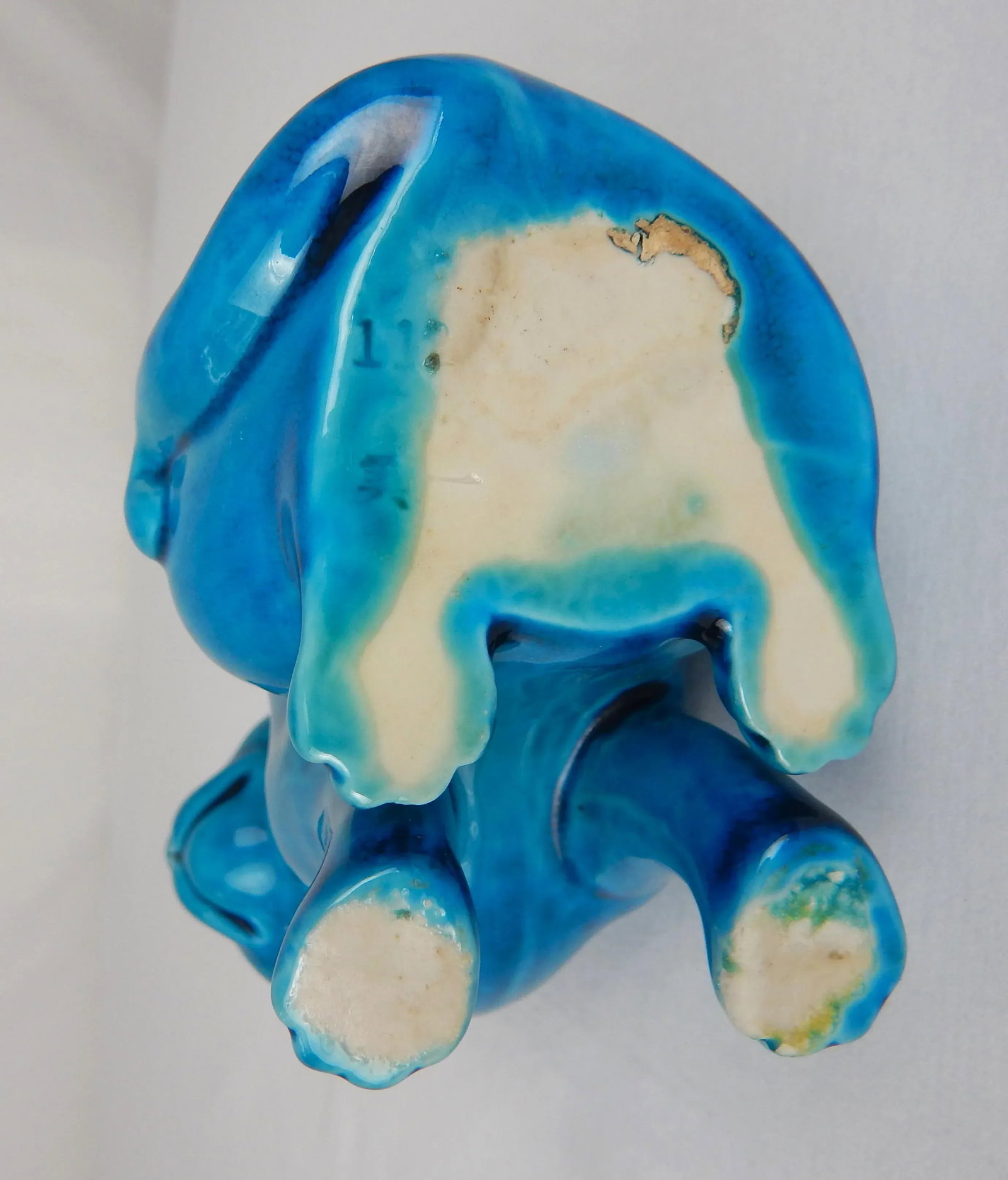 Early 20th Century Chinese Export Turquoise Blue Cat Figures, a Pair - 12