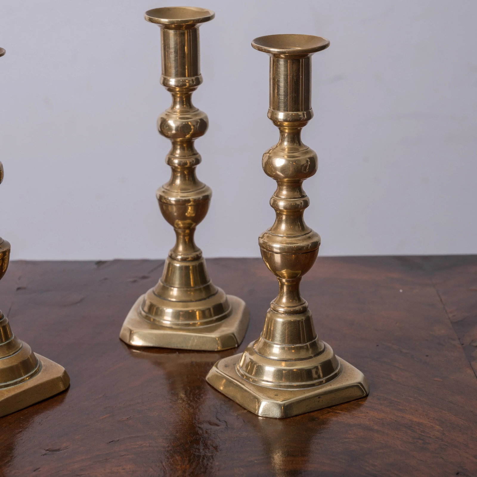 Three Pairs of Brass Candlesticks, 19th Century - 2