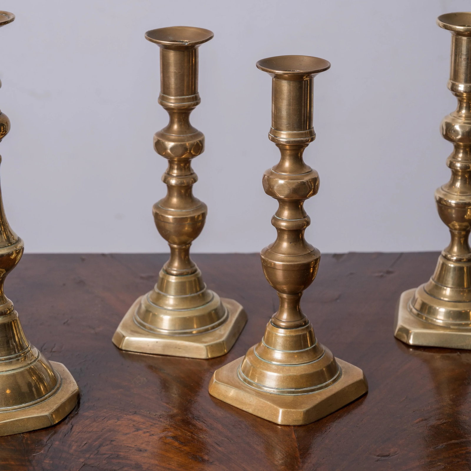 Three Pairs of Brass Candlesticks, 19th Century - 3