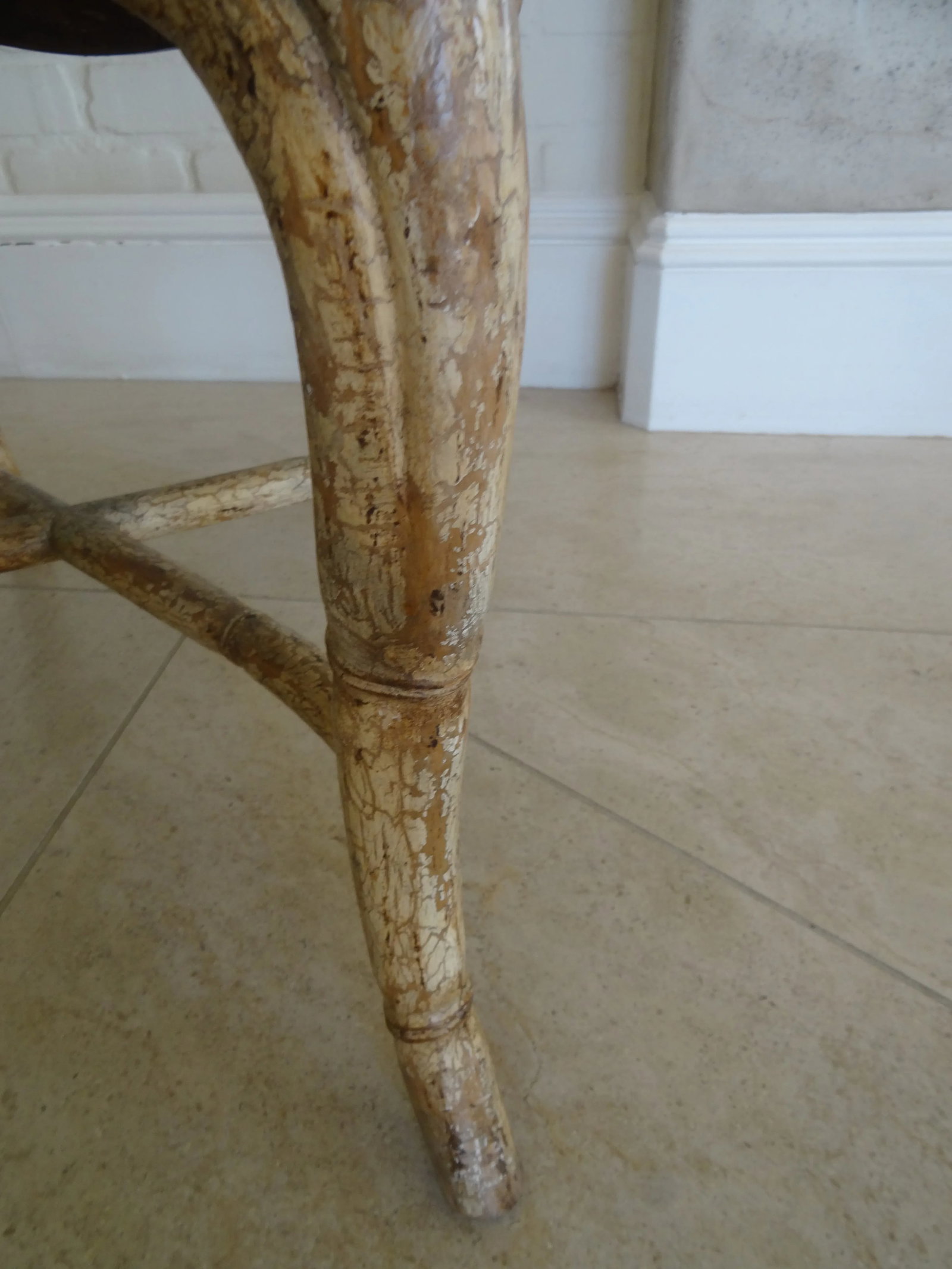 Vintage Faux Bamboo Arm Chairs- a Pair - 2