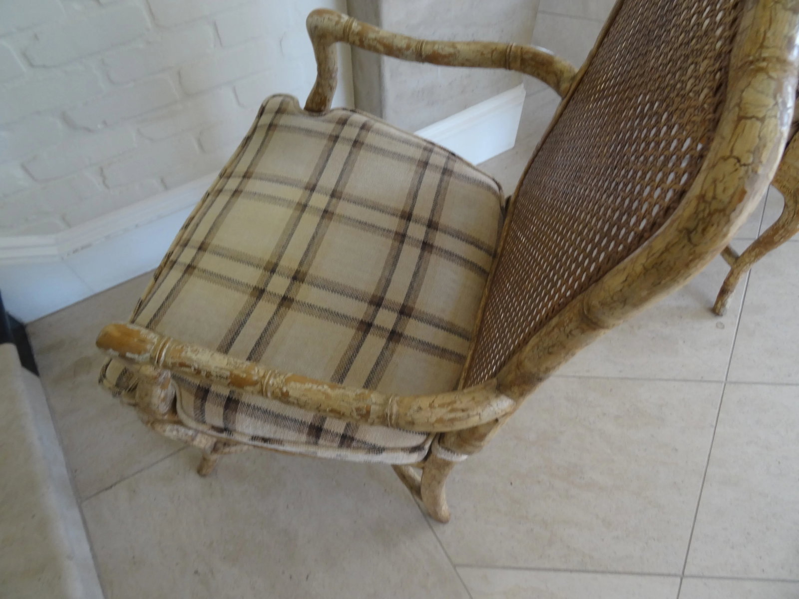 Vintage Faux Bamboo Arm Chairs- a Pair - 6