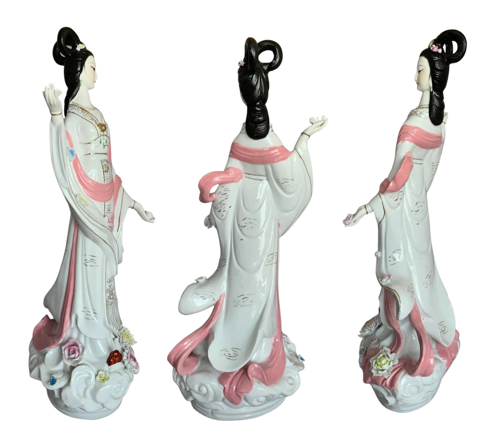 ASian Porcelain Vase and Deity Sculpture - A Set - 16