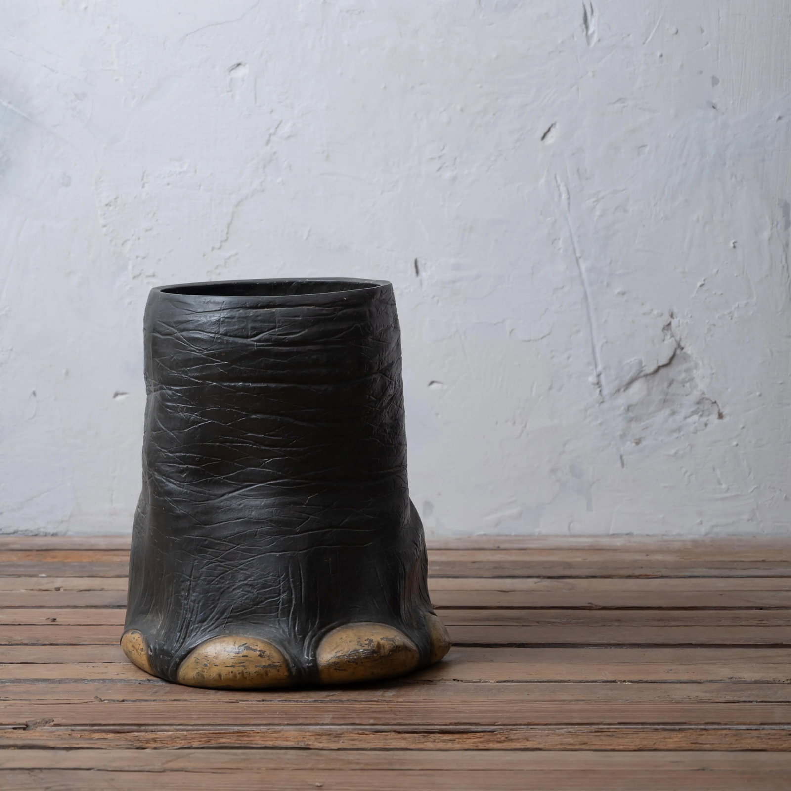 Faux Elephants Foot Umbrella Stand - 3