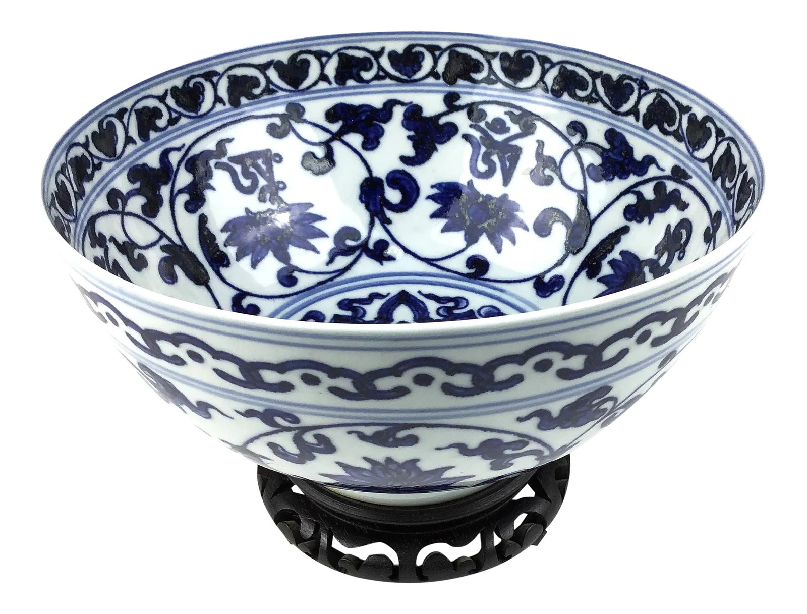 Antique Chinese Blue & White Fruit Bowl (1 of 10)