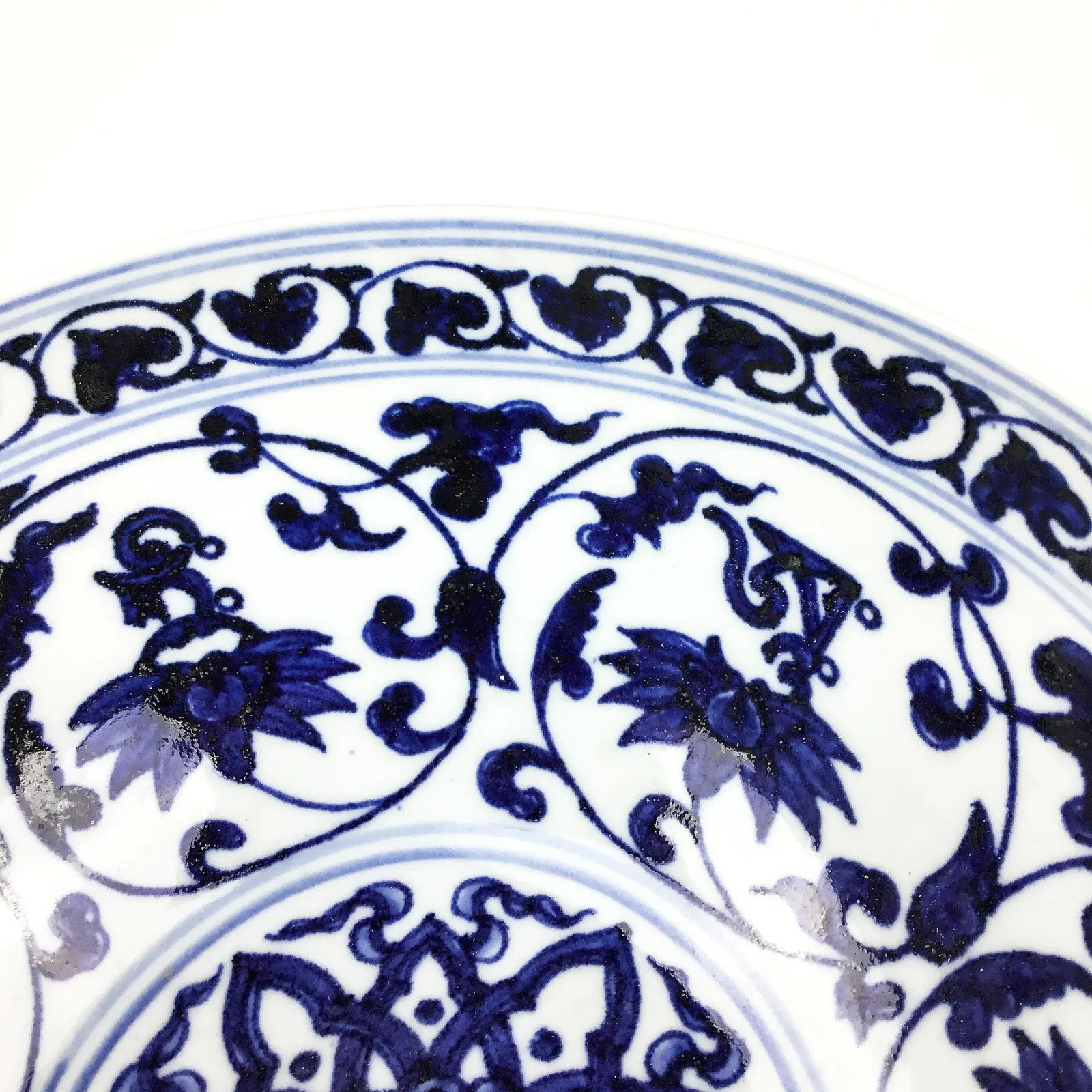 Antique Chinese Blue & White Fruit Bowl - 5