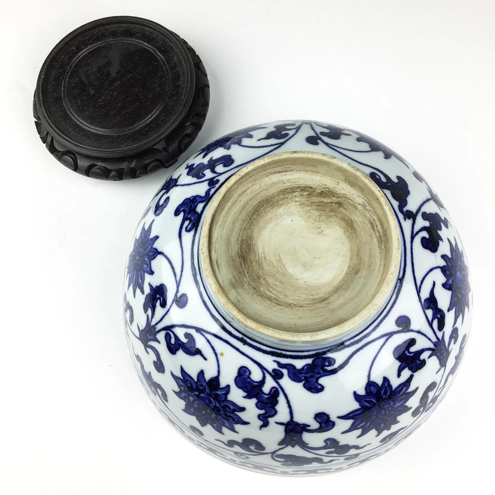 Antique Chinese Blue & White Fruit Bowl - 8