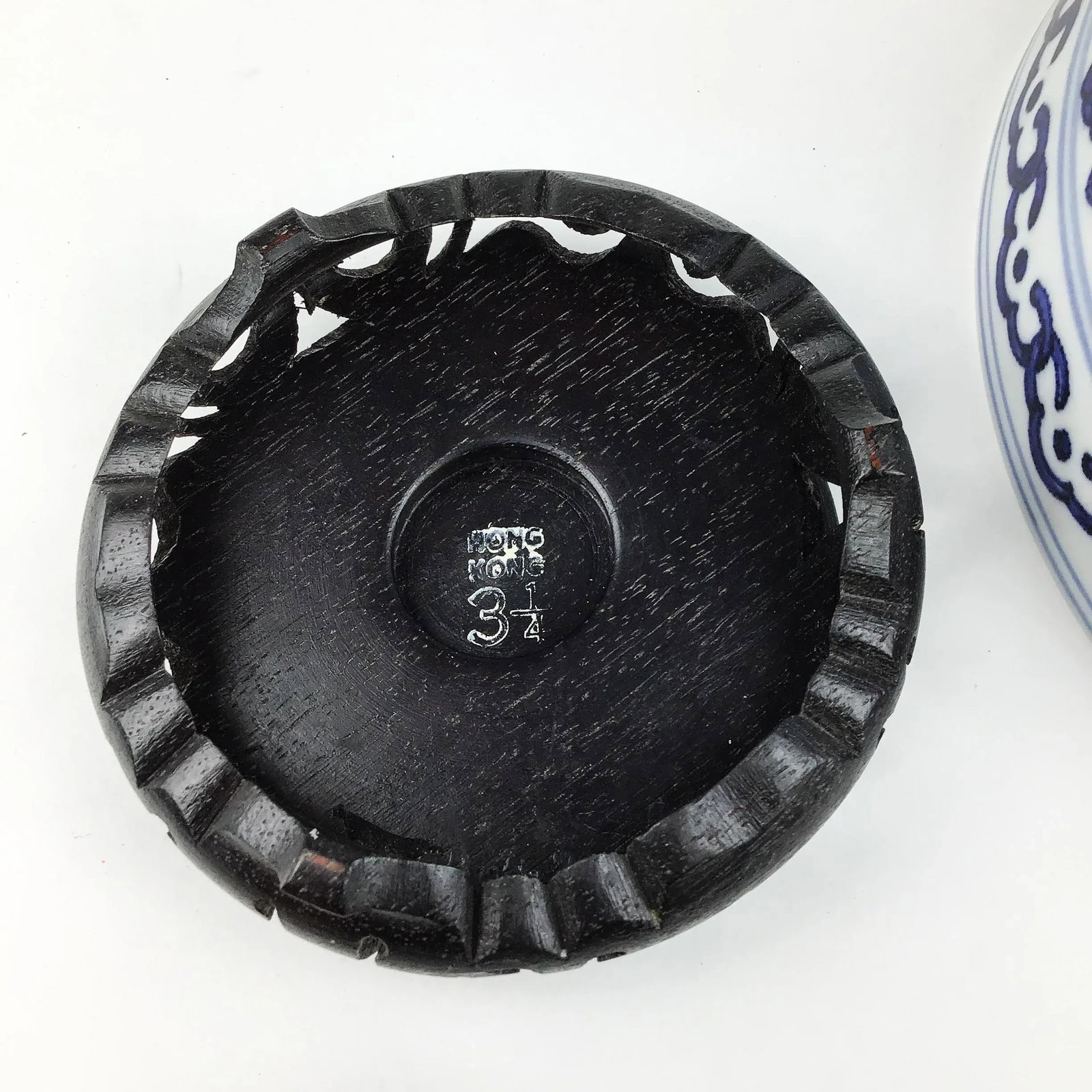 Antique Chinese Blue & White Fruit Bowl - 9