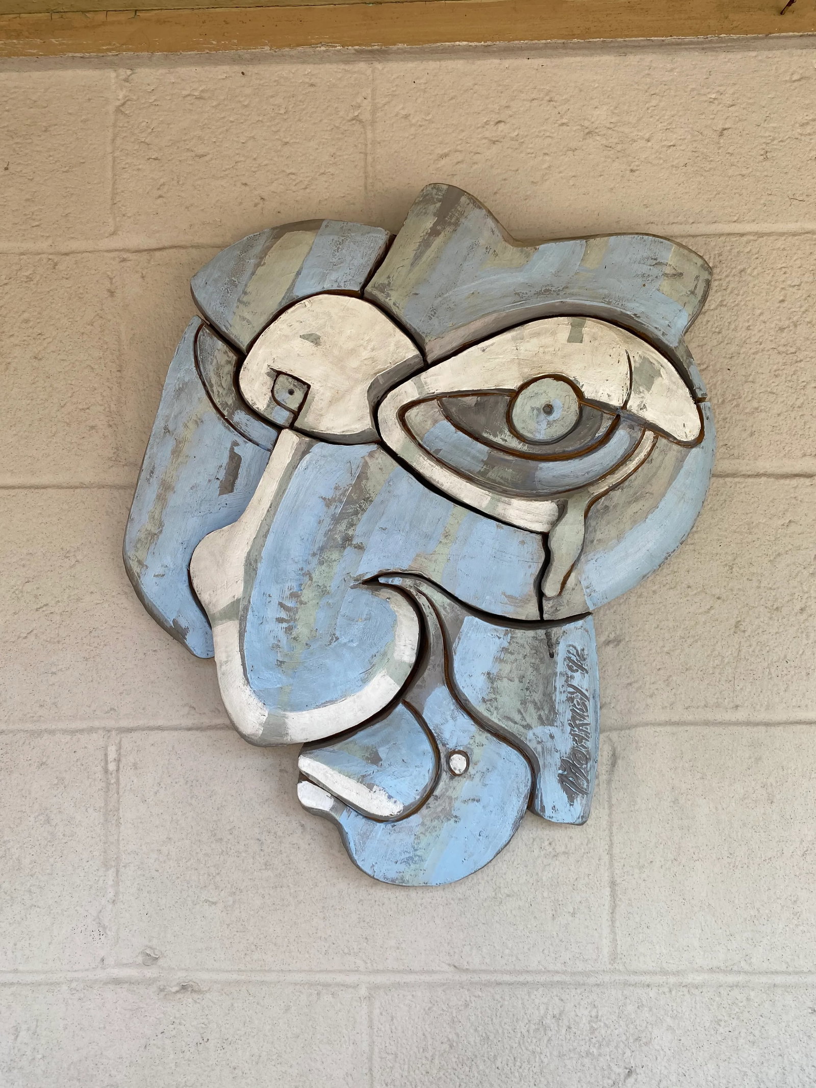 Picasso Style Ceramic Sculptural Wall Plaque - 10
