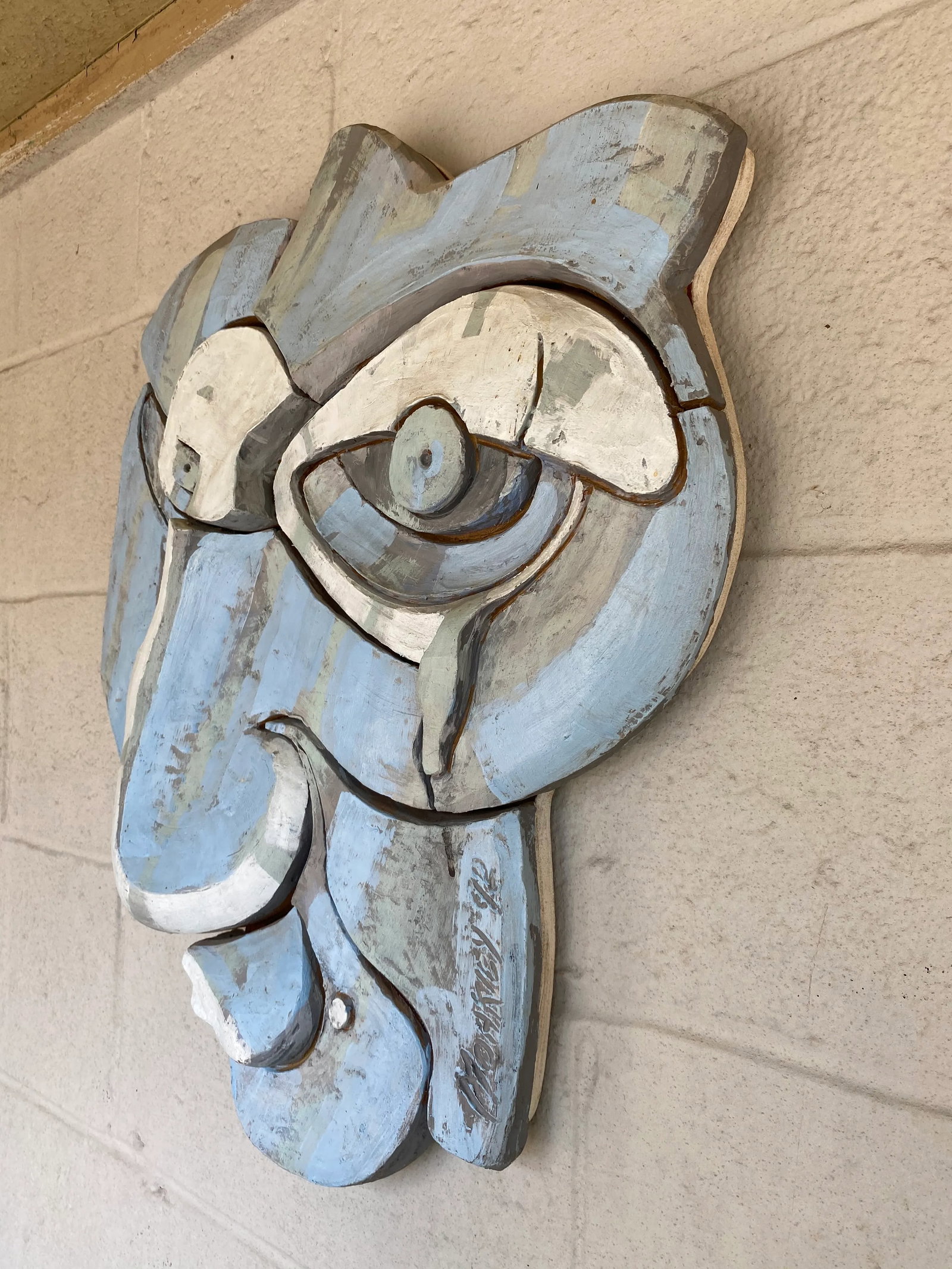 Picasso Style Ceramic Sculptural Wall Plaque - 3