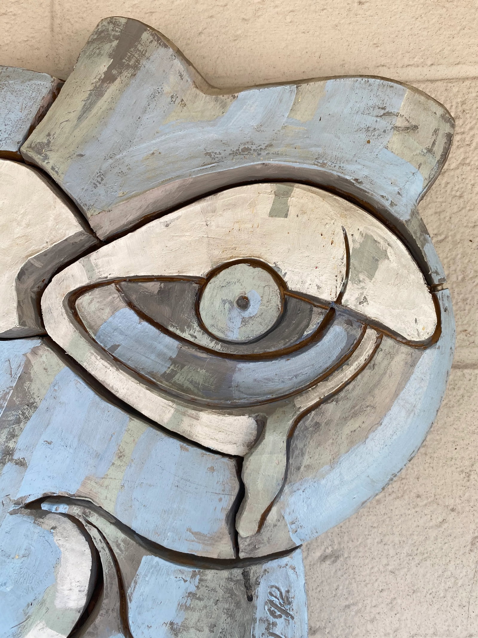 Picasso Style Ceramic Sculptural Wall Plaque - 5