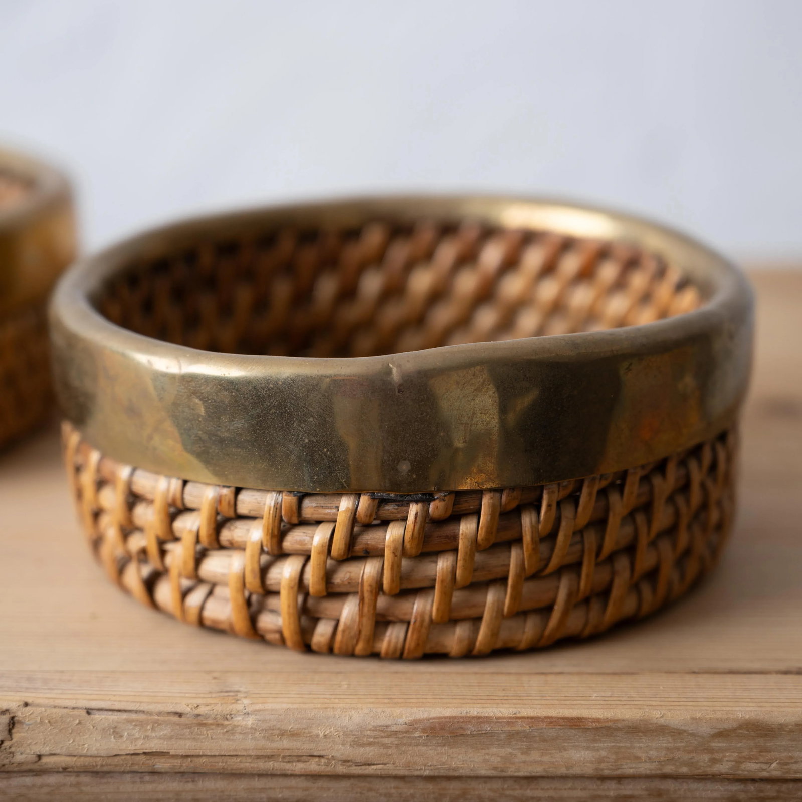 Crespi Style Pencil Reed Baskets, 1960s - 4