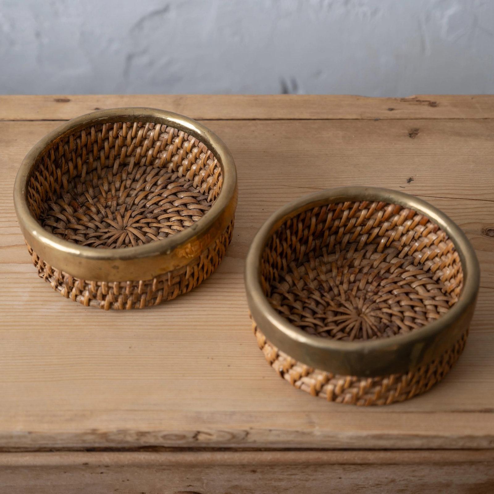 Crespi Style Pencil Reed Baskets, 1960s - 5