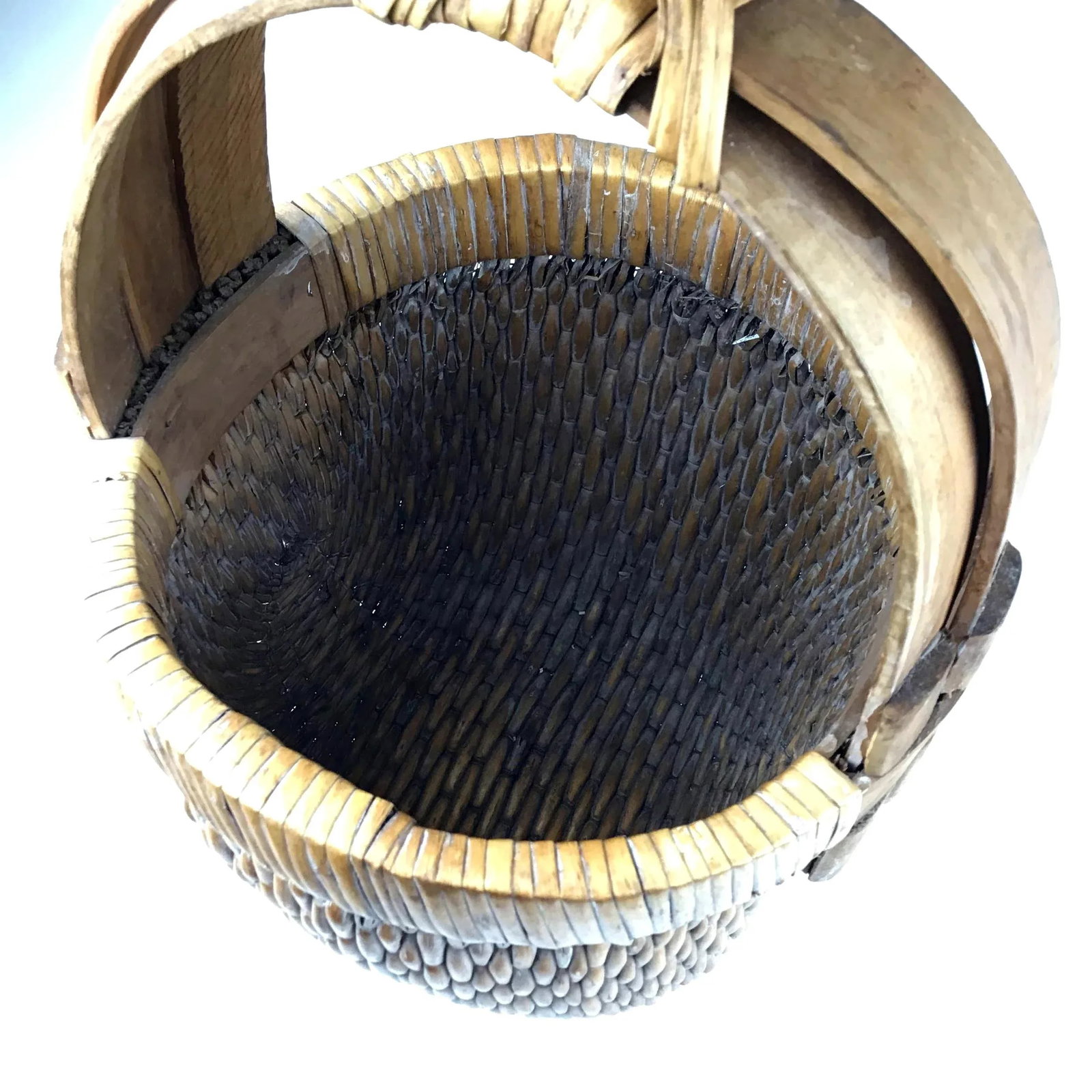 Antique Asian Rice Gathering Basket - 10
