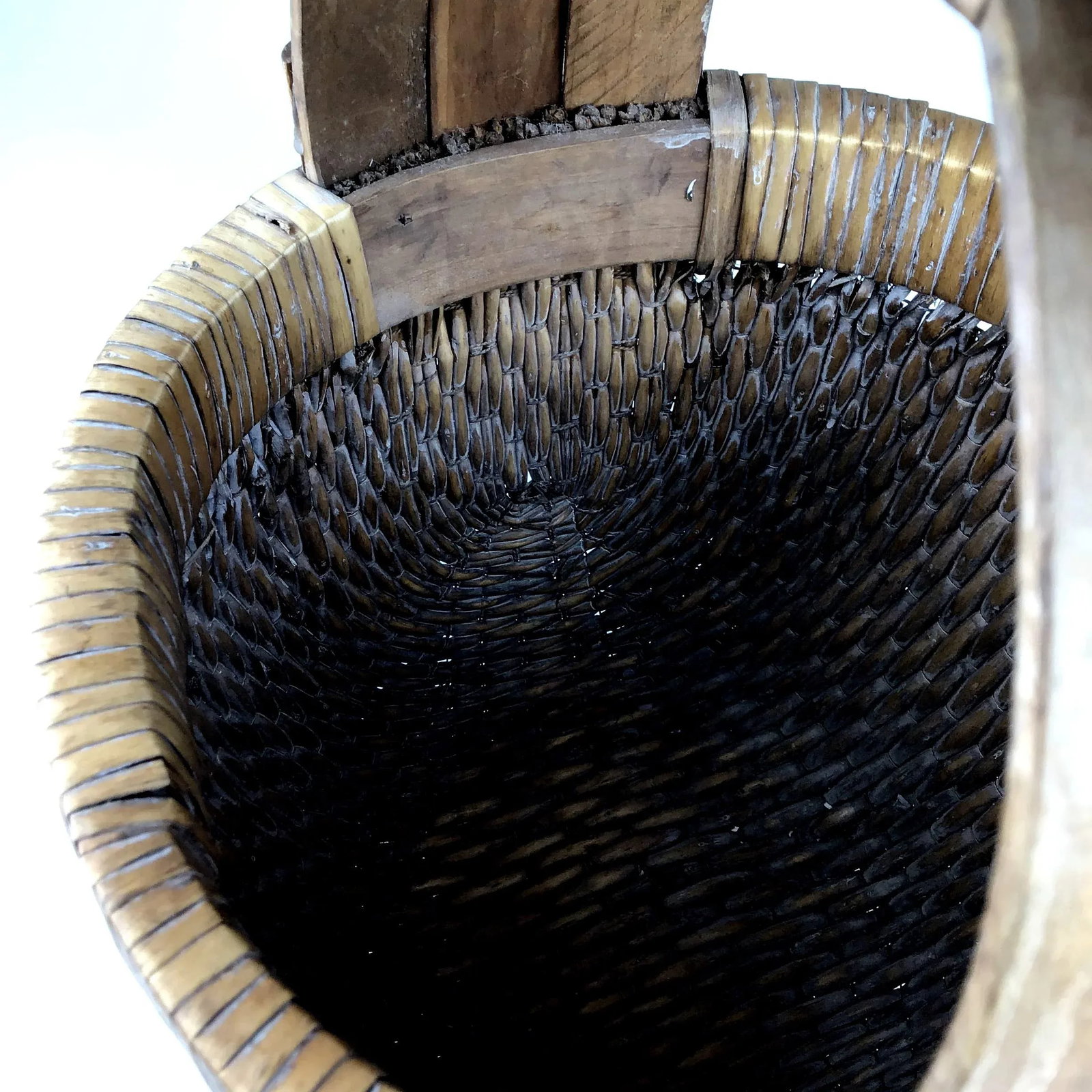 Antique Asian Rice Gathering Basket - 11