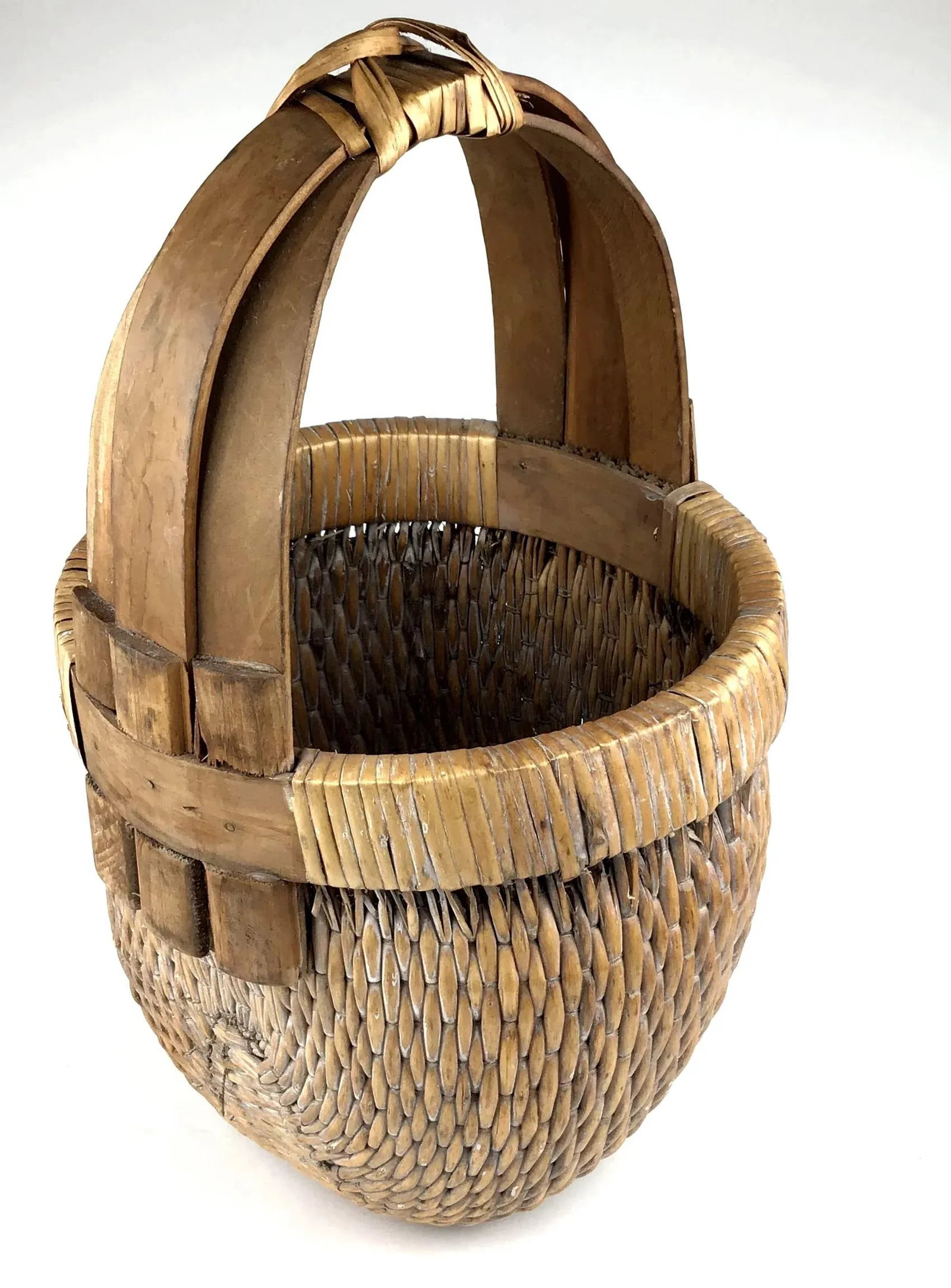 Antique Asian Rice Gathering Basket - 2