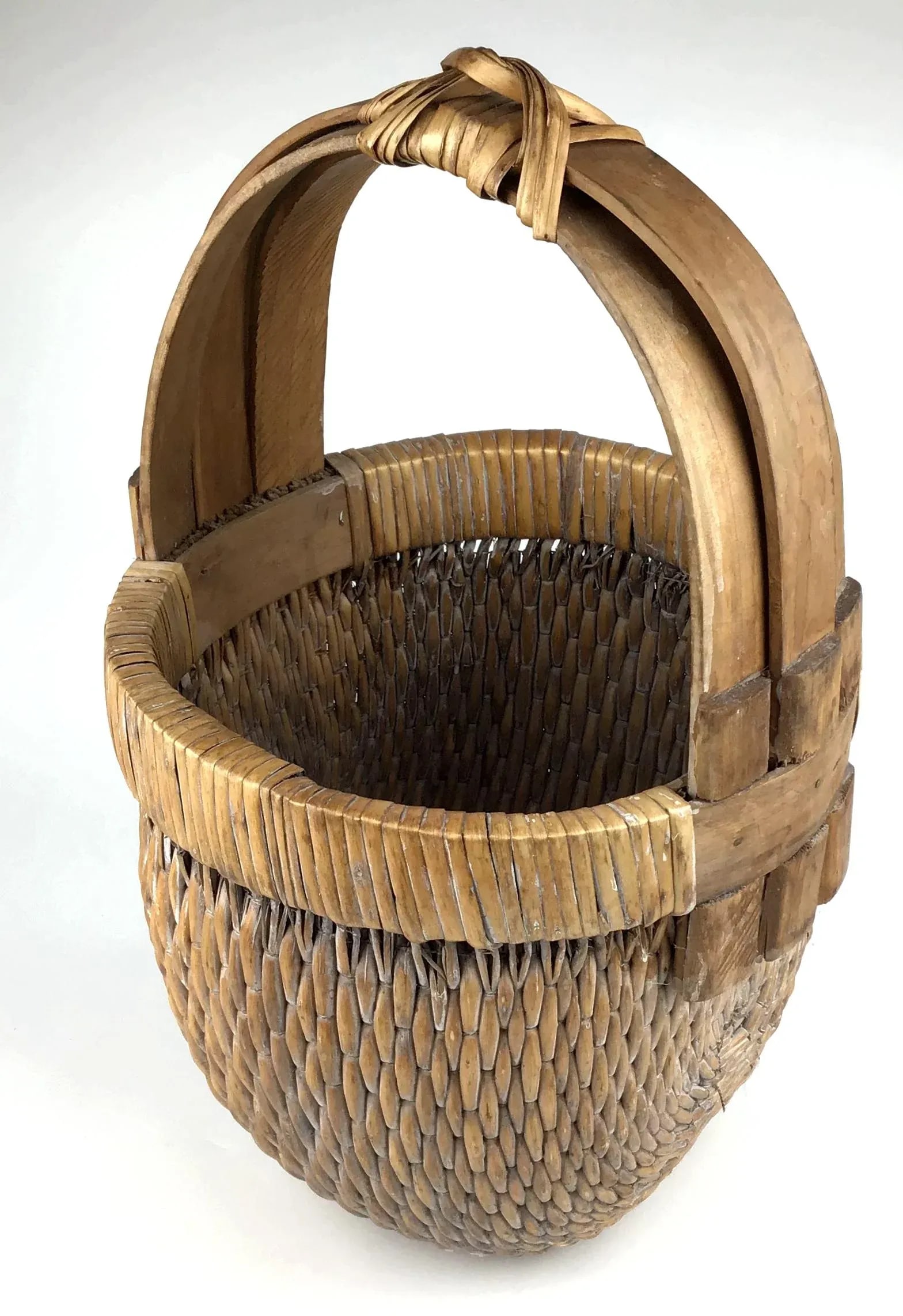 Antique Asian Rice Gathering Basket - 3