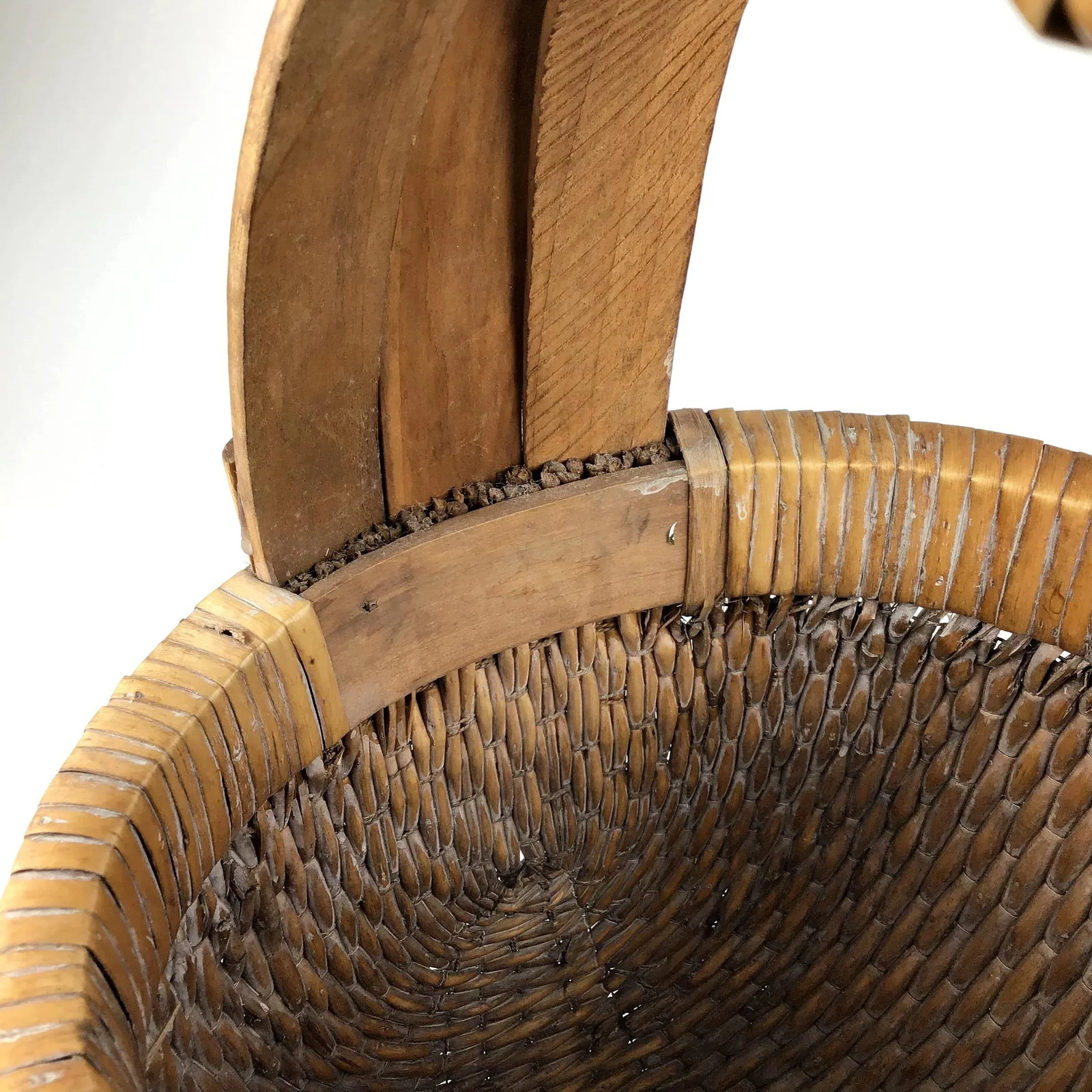 Antique Asian Rice Gathering Basket - 6