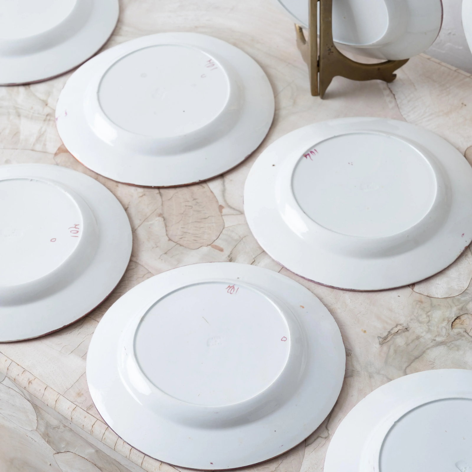 Bailey & Harvey Staffordshire Pink Lustre Saucers - Set of 12 - 9
