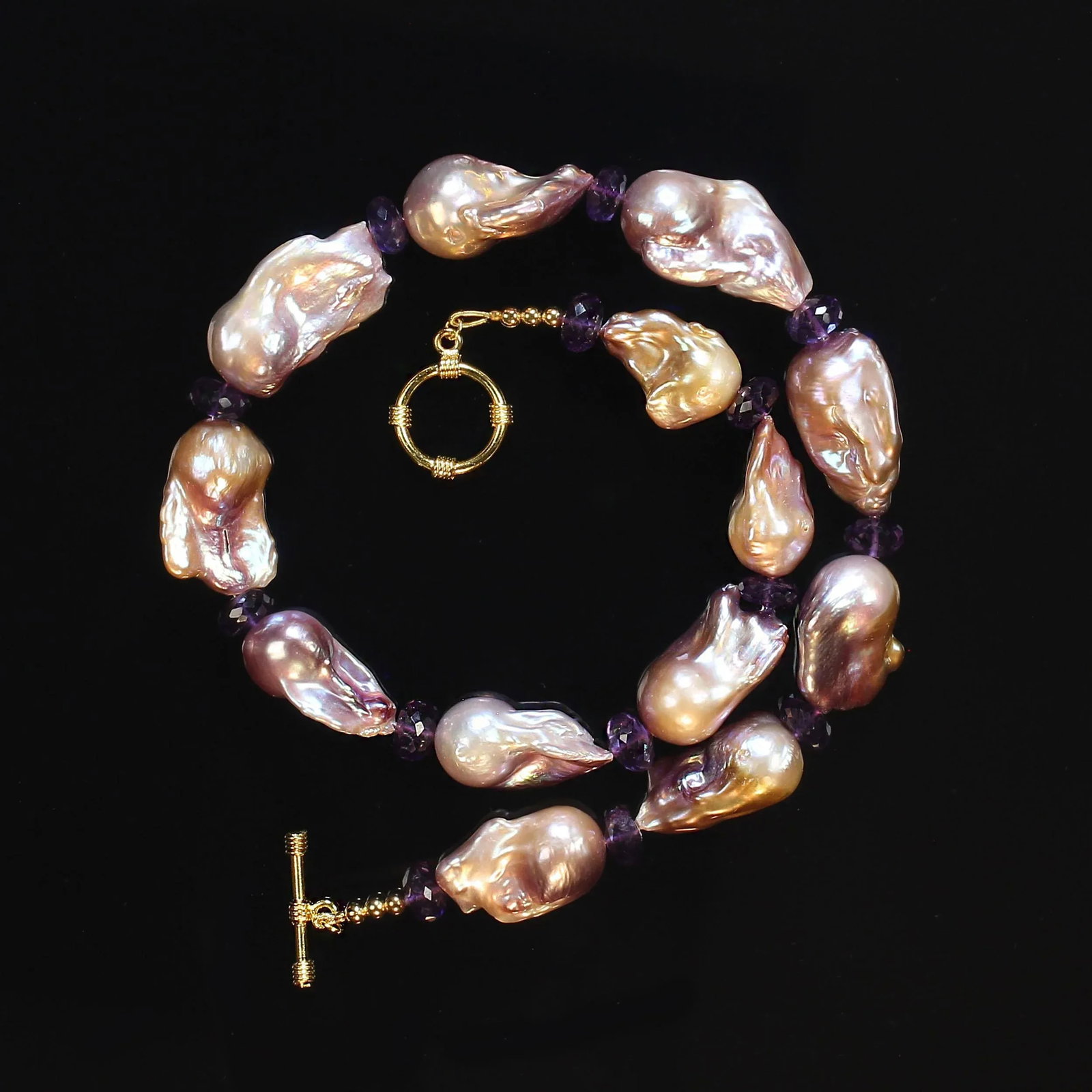 Elegant 18 Inch Natural Color Baroque Pearl Necklace - 2