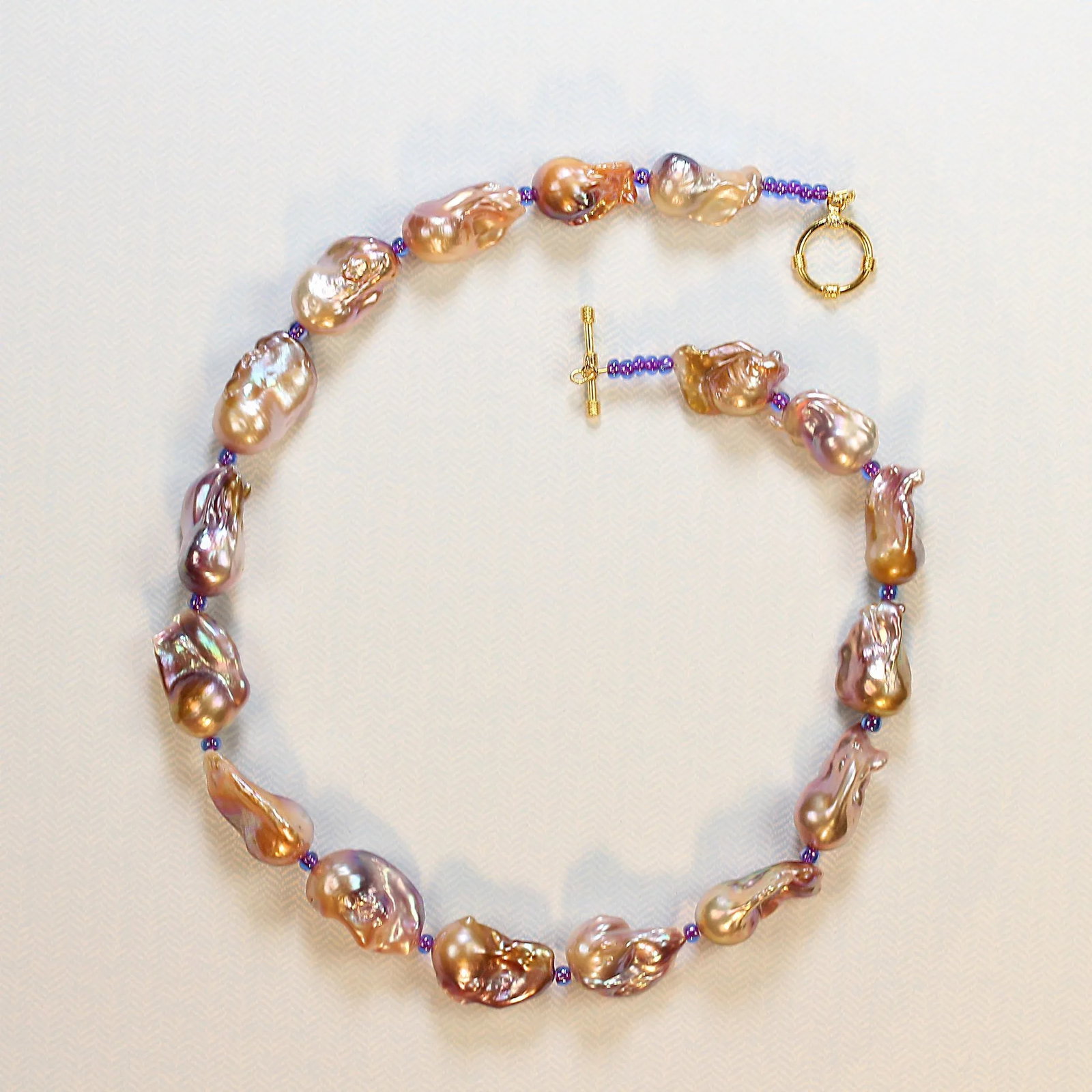 21 Inch Striking Natural Color Baroque Pearl Necklace - 3