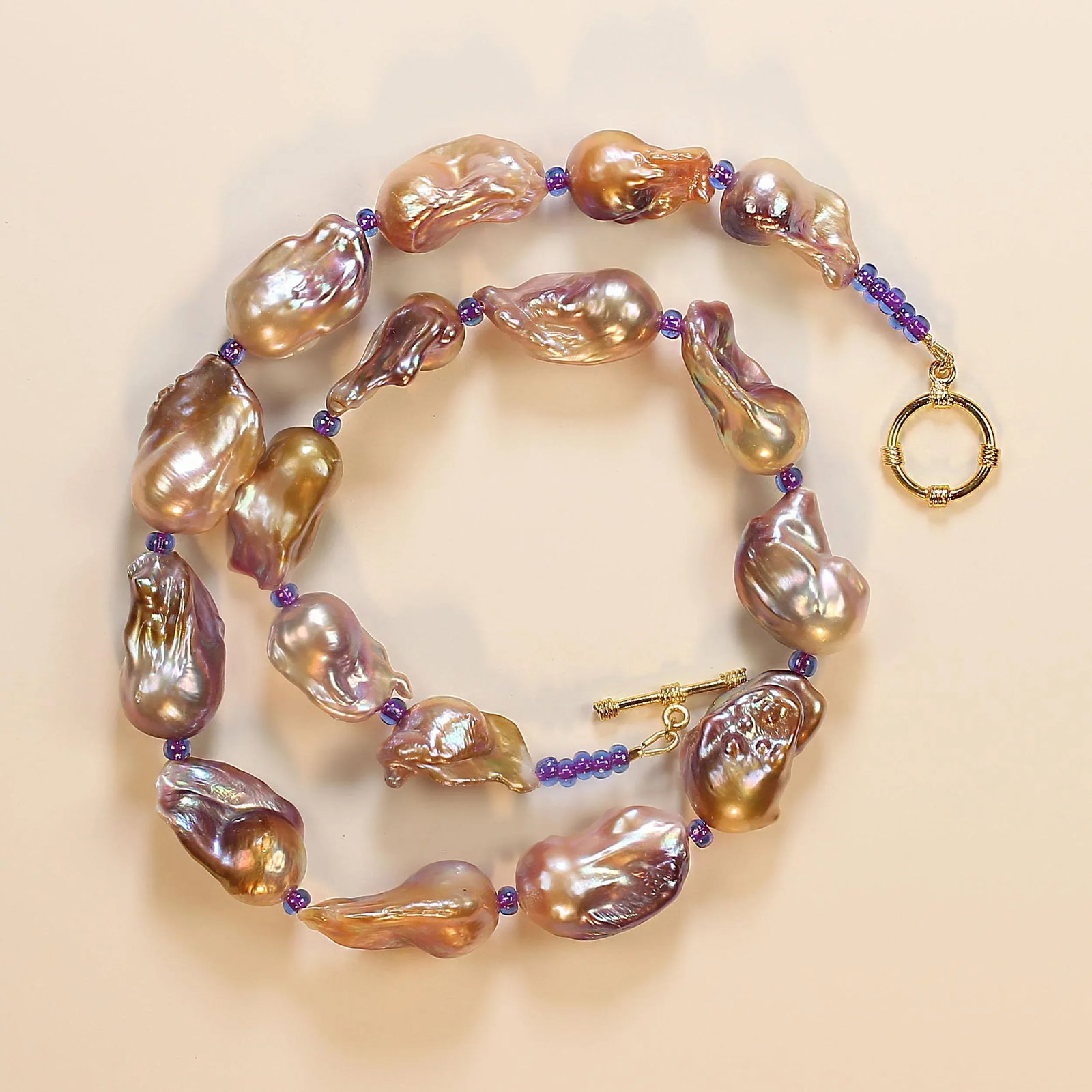 21 Inch Striking Natural Color Baroque Pearl Necklace - 4
