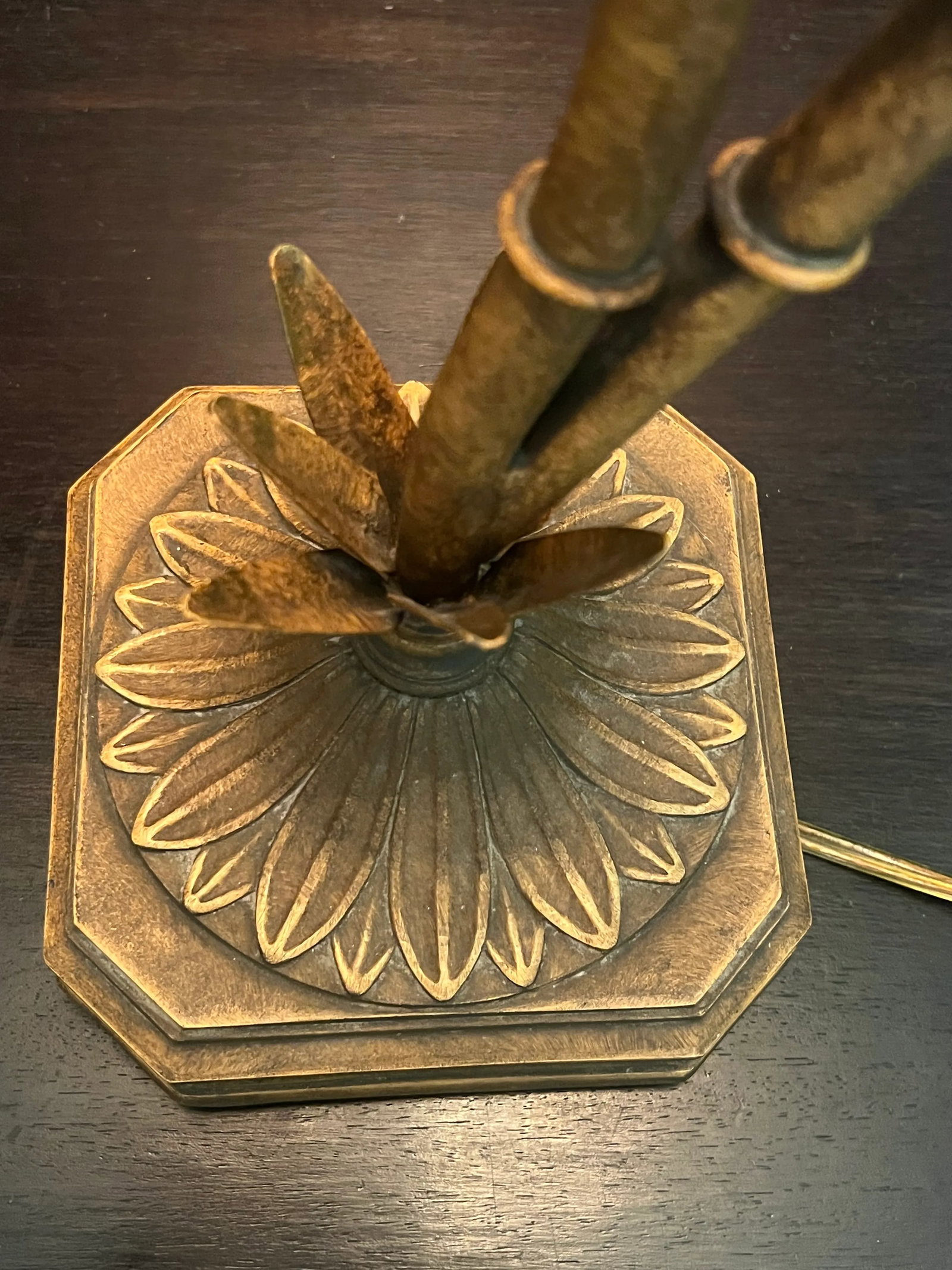 Mid 20th Century Berman Table Lamp With Parrot and Palm Leaves - 6