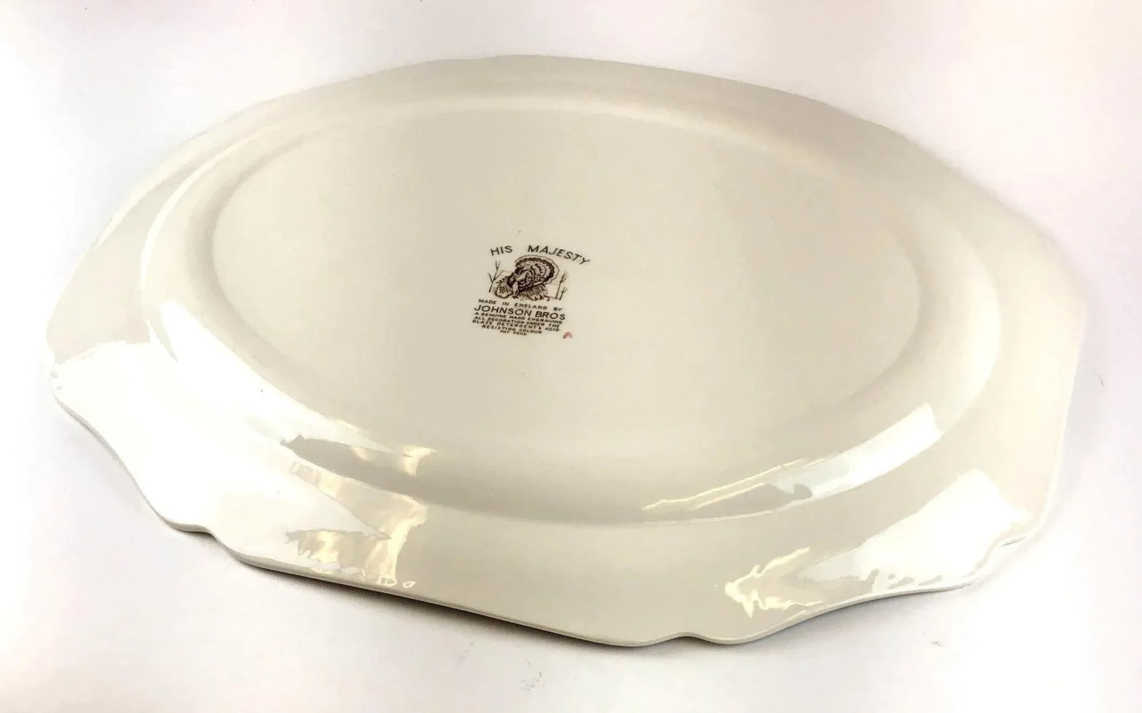 1950s Johnson Bros His Majesty Turkey Giant Platter - 10