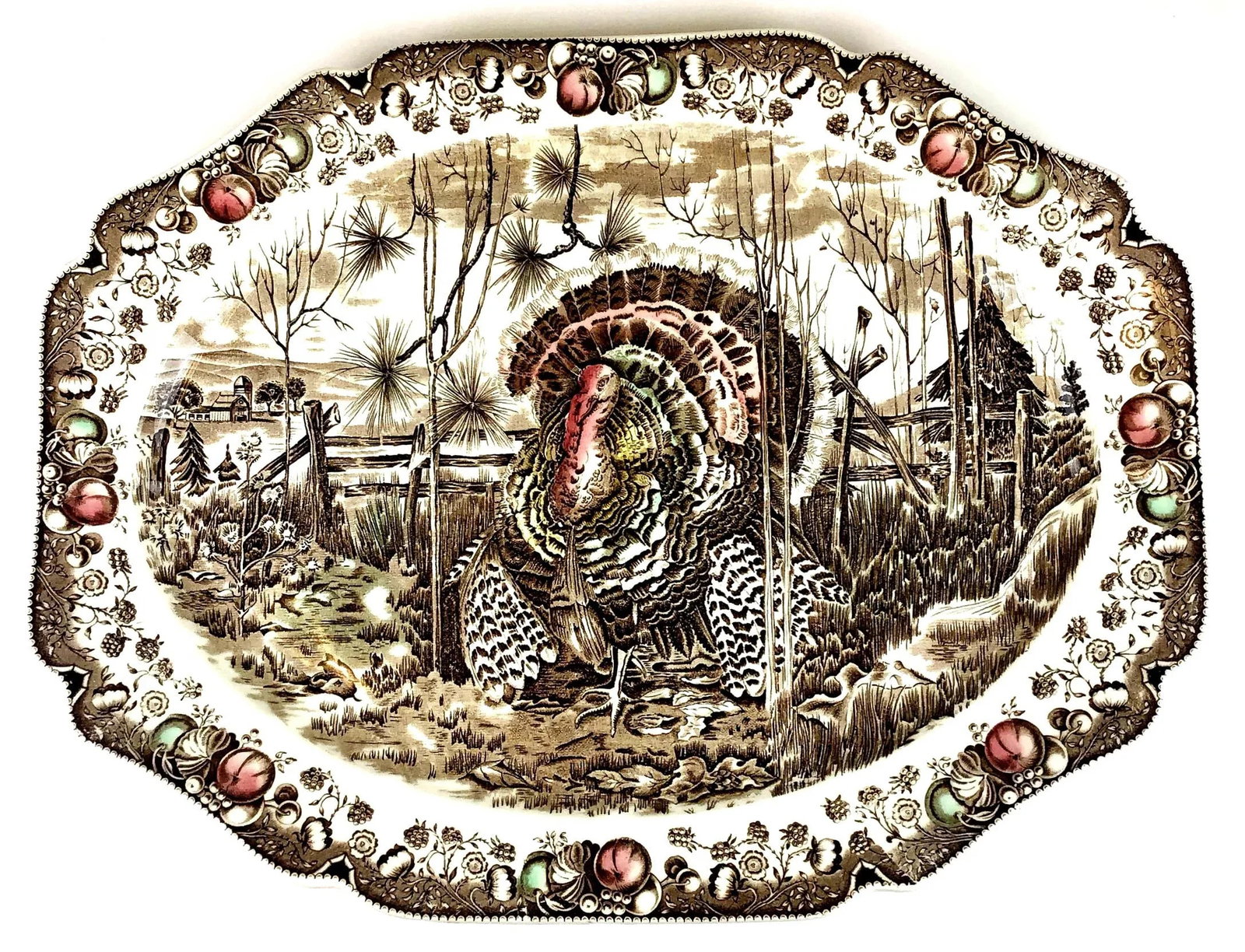 1950s Johnson Bros His Majesty Turkey Giant Platter - 13