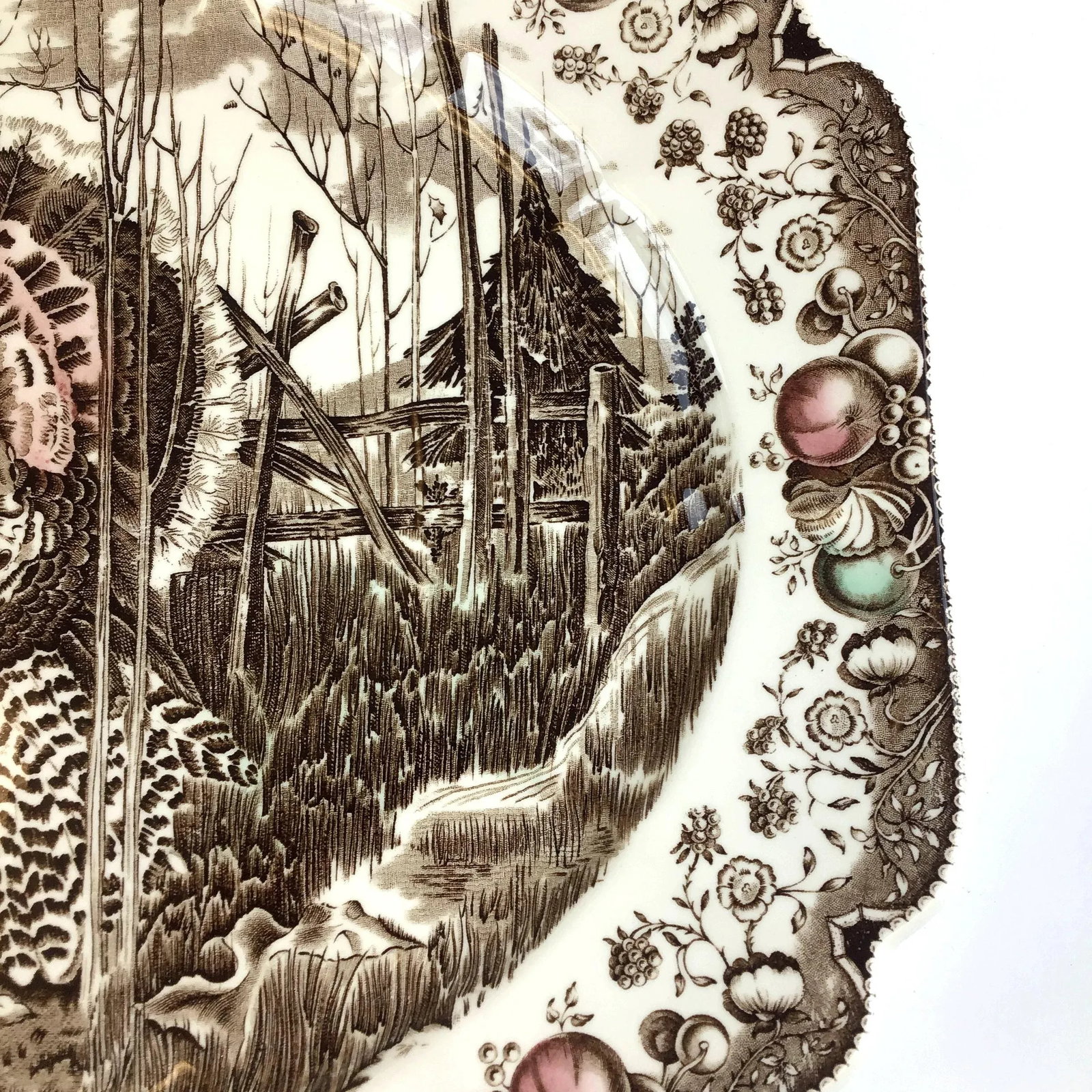 1950s Johnson Bros His Majesty Turkey Giant Platter - 4