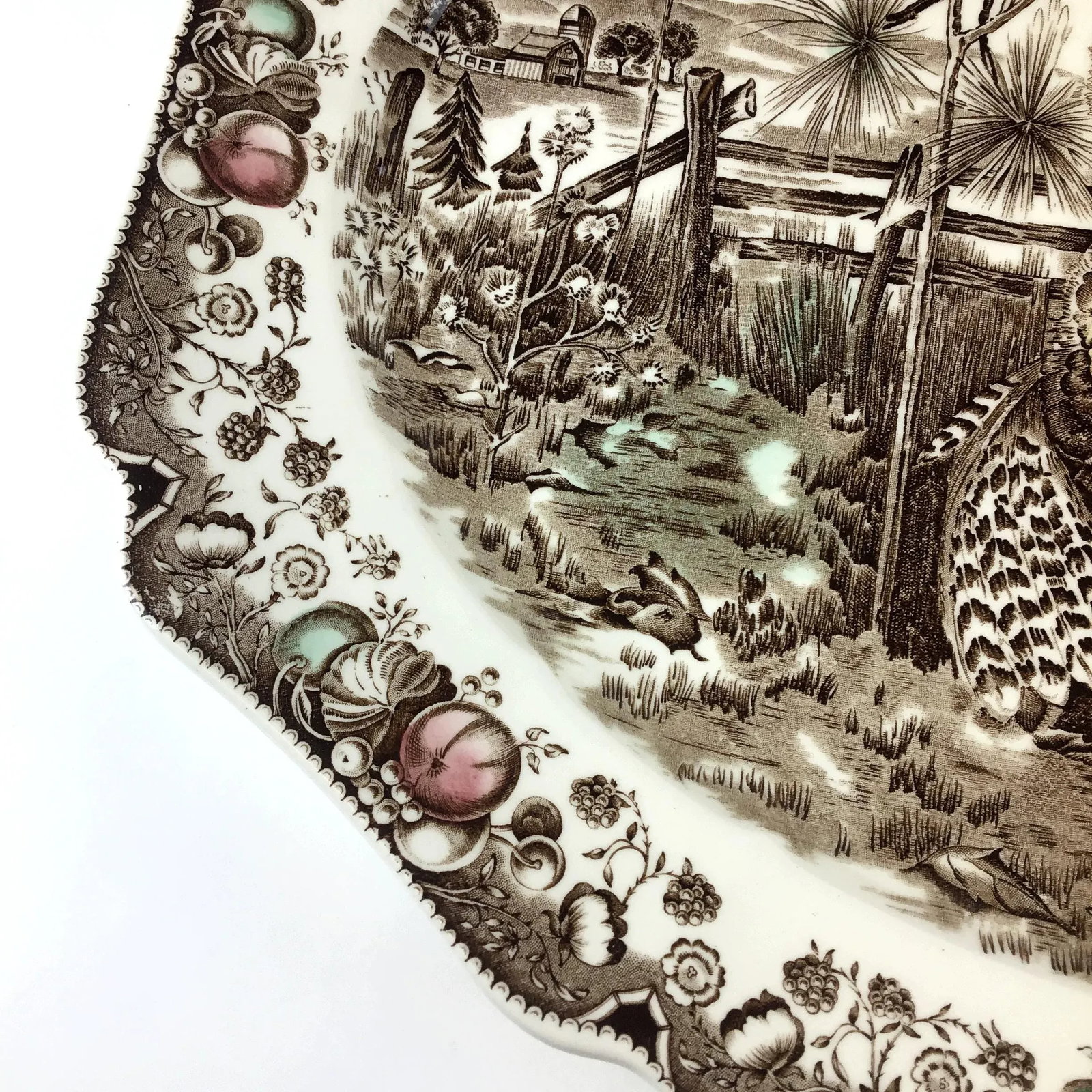 1950s Johnson Bros His Majesty Turkey Giant Platter - 6