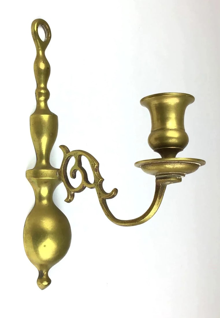 Georgian 18th Century Brass Wall Sconce - 10