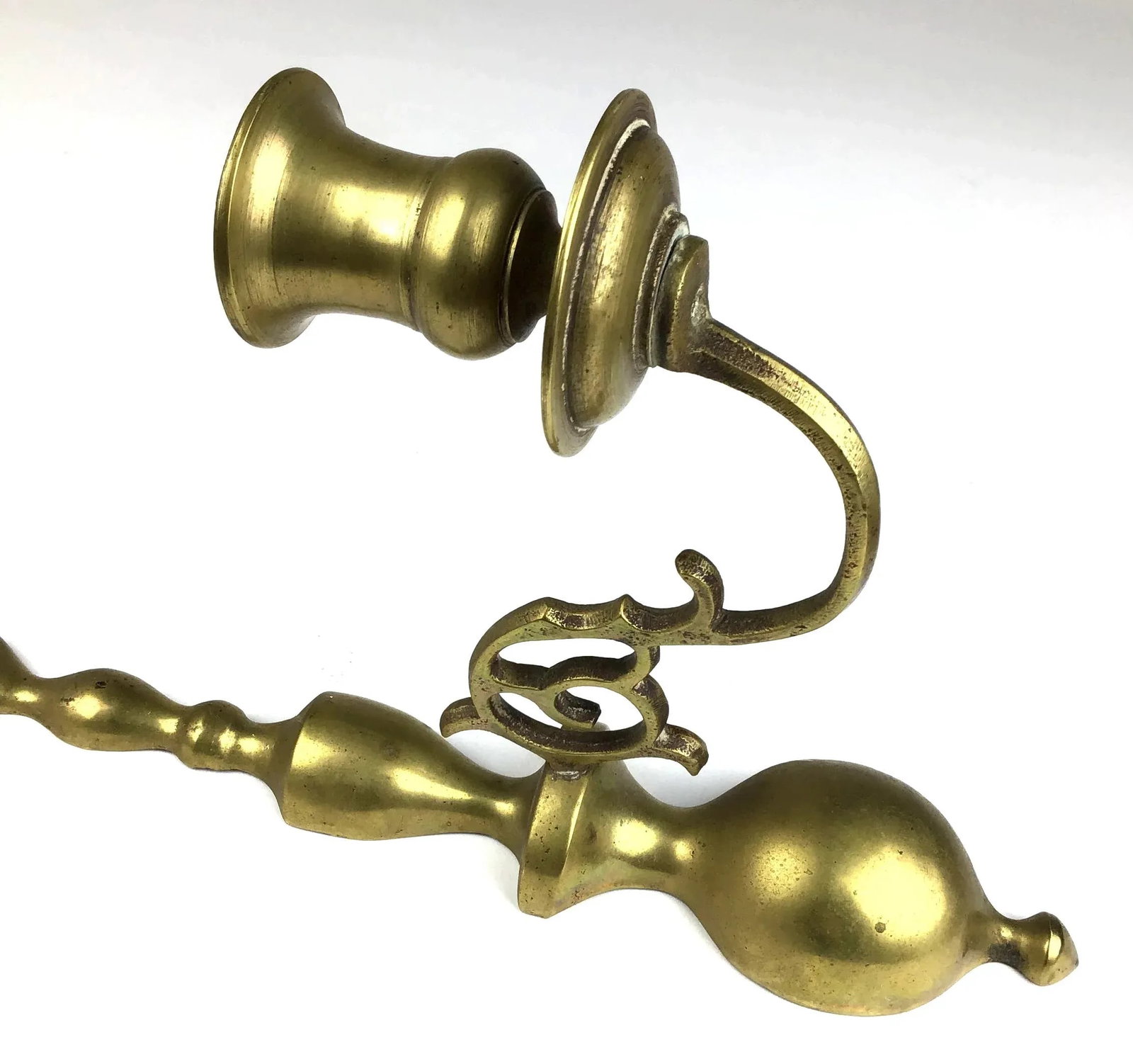 Georgian 18th Century Brass Wall Sconce - 6