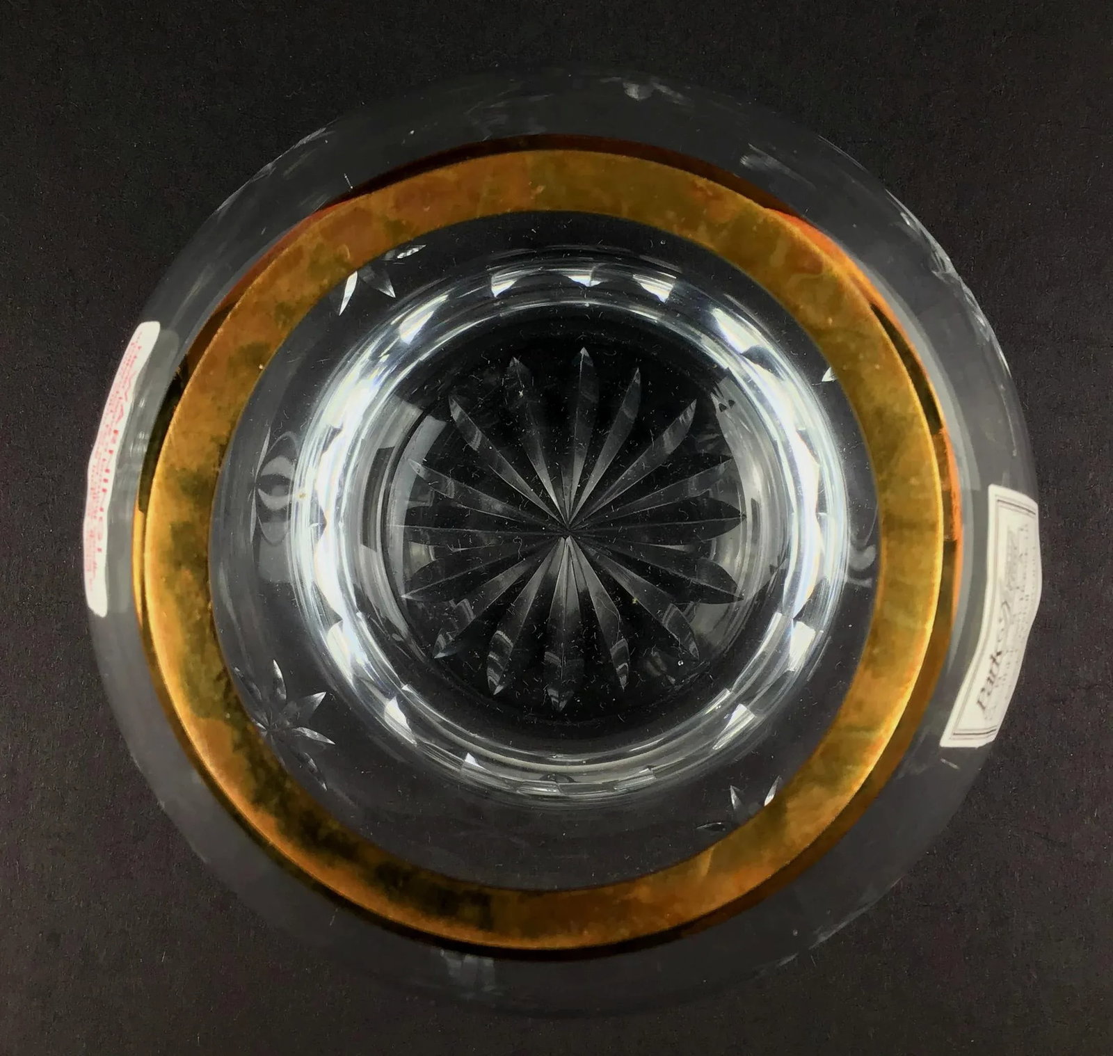 Vintage Park Avenue 1960s Crystal & Gold Votive Holders - a Pair - 4