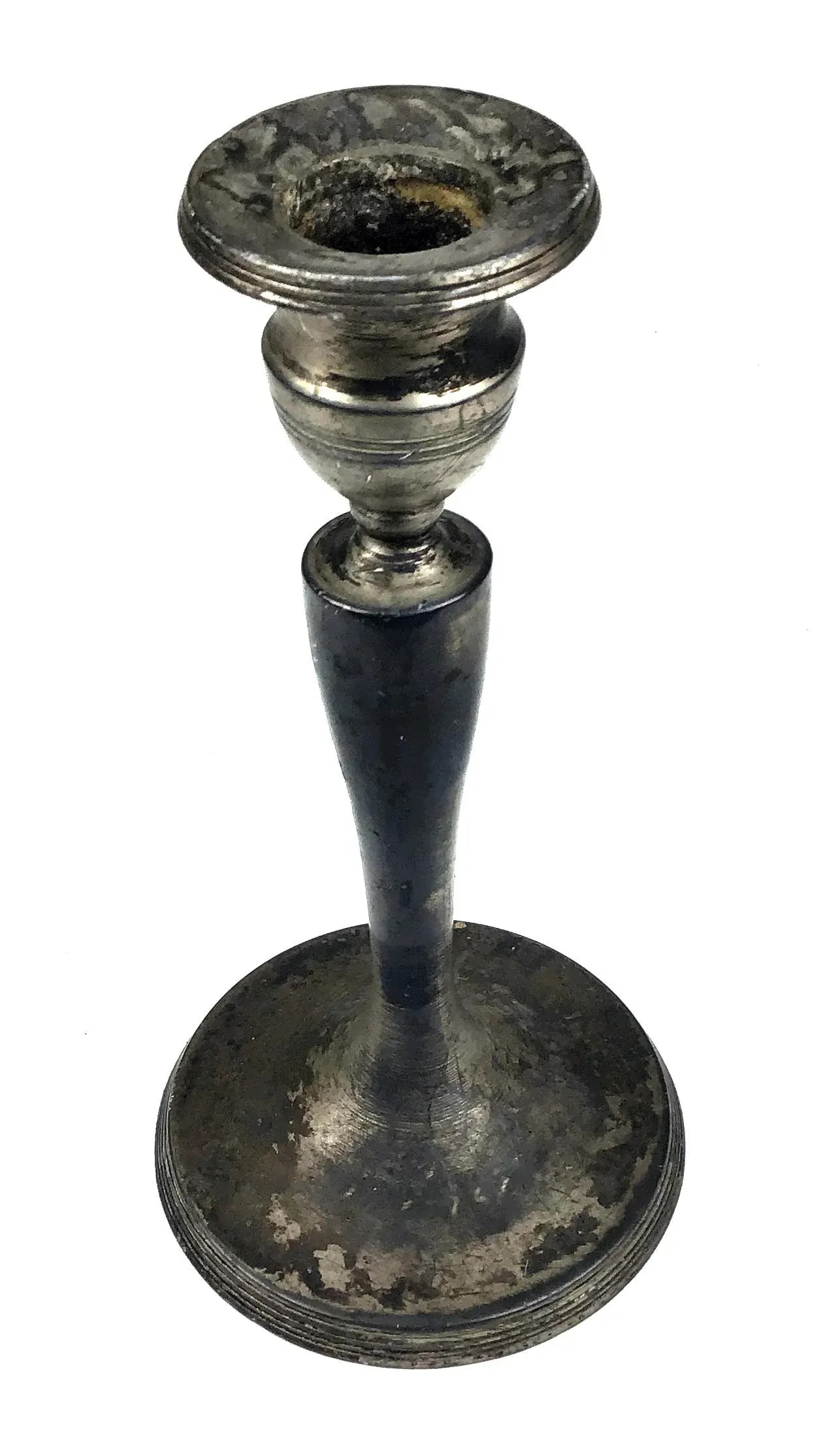 Antique 1870 Century Quadruple Silver Plated Candlestick - 4