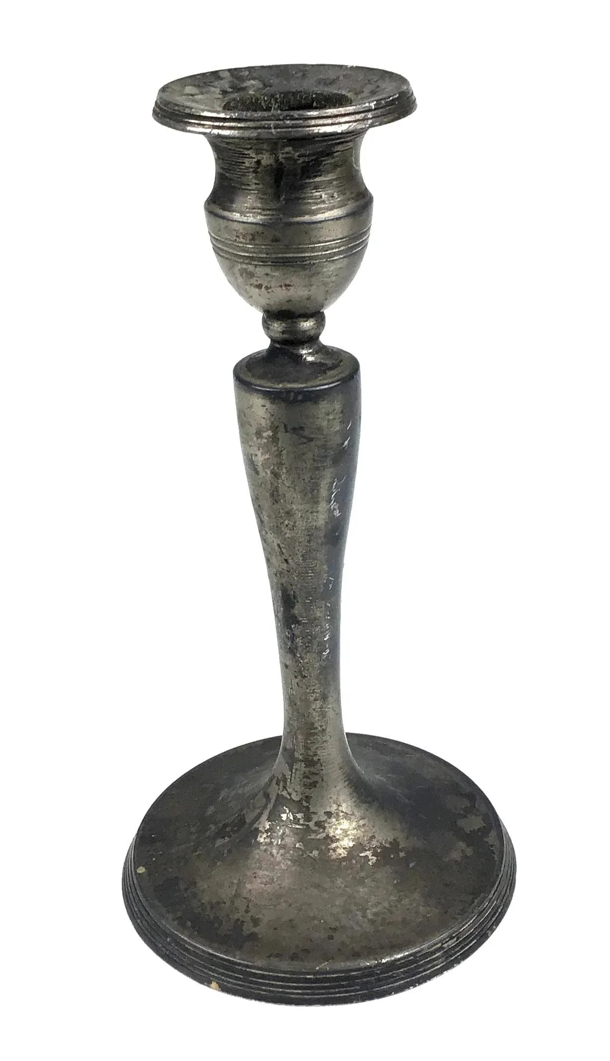 Antique 1870 Century Quadruple Silver Plated Candlestick - 5