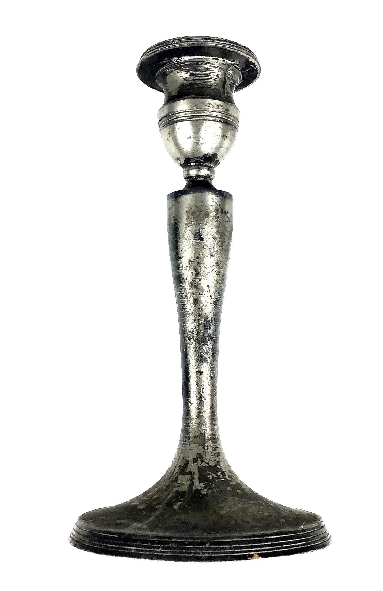 Antique 1870 Century Quadruple Silver Plated Candlestick - 7