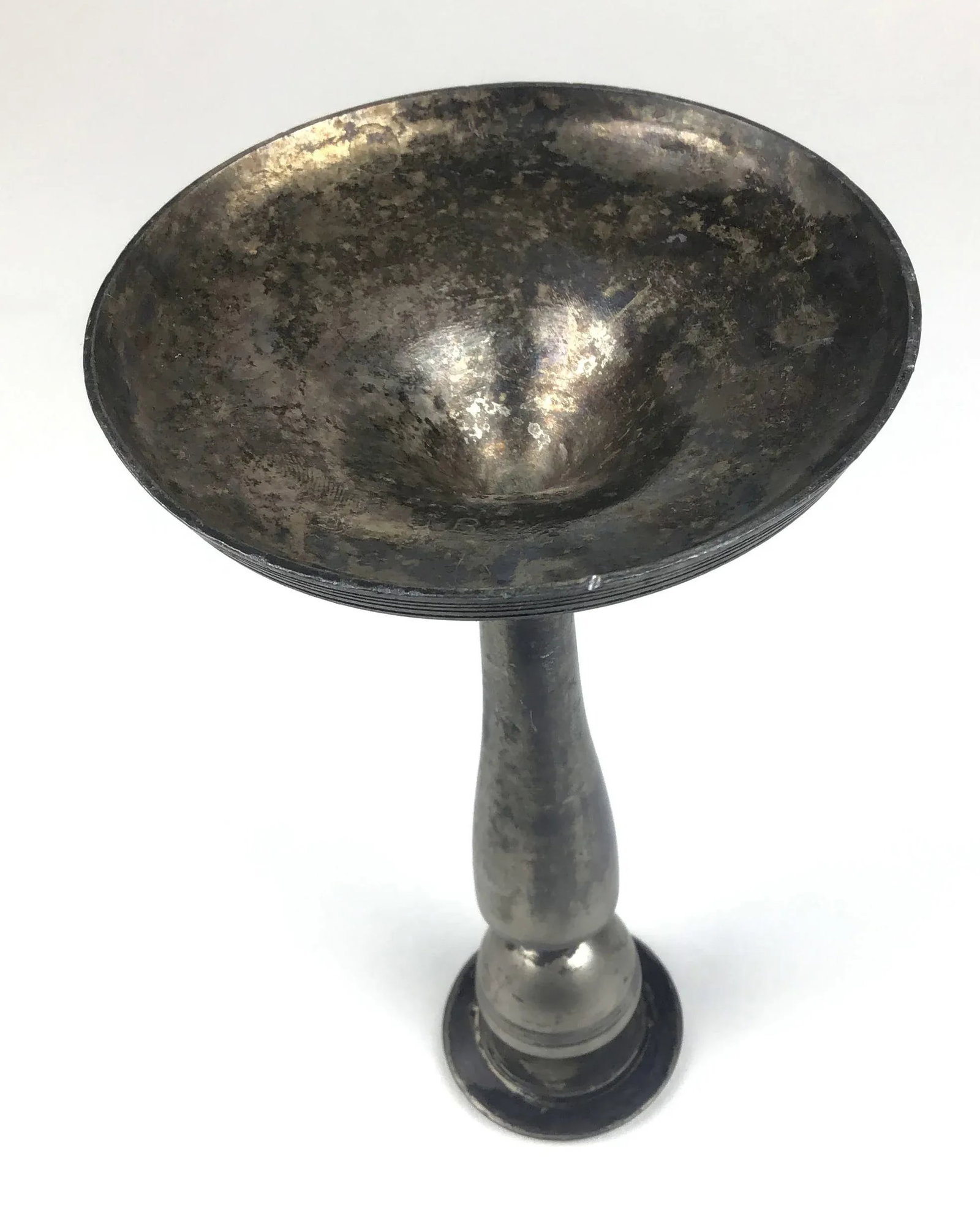Antique 1870 Century Quadruple Silver Plated Candlestick - 8