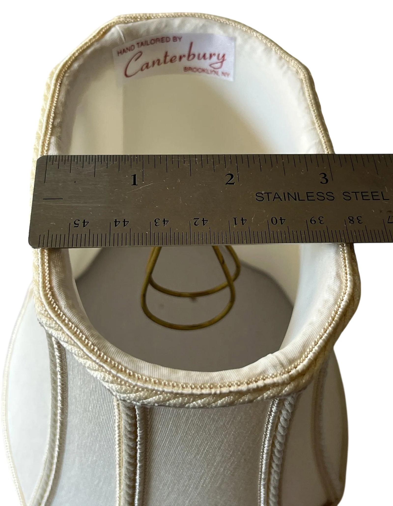 Vintage Canterbury Silk Bell Lampshade - Hand-Tailored in Brooklyn, Ny - New Old Stock - 11