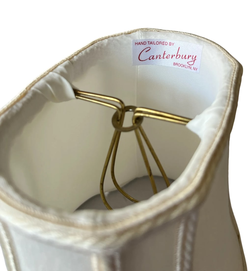 Vintage Canterbury Silk Bell Lampshade - Hand-Tailored in Brooklyn, Ny - New Old Stock - 5