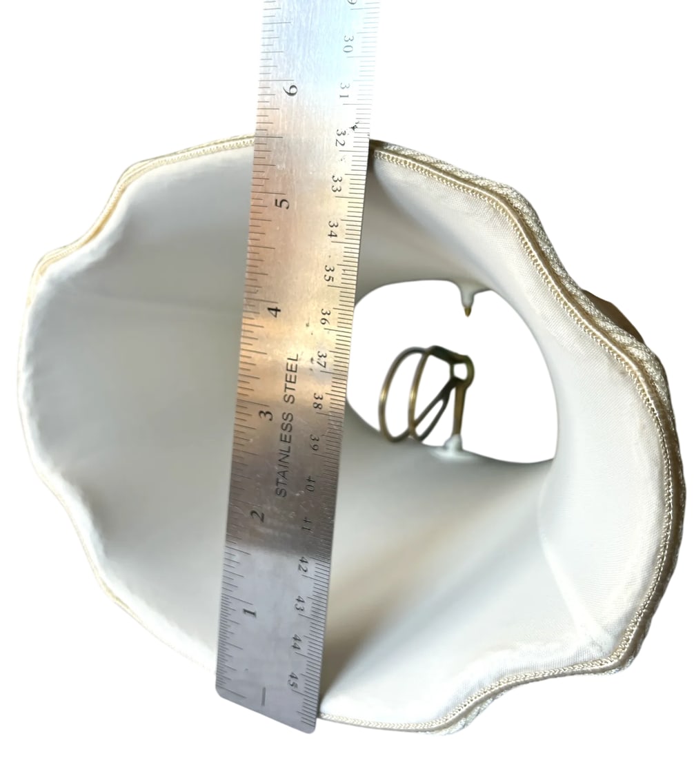 Vintage Canterbury Silk Bell Lampshade - Hand-Tailored in Brooklyn, Ny - New Old Stock - 9