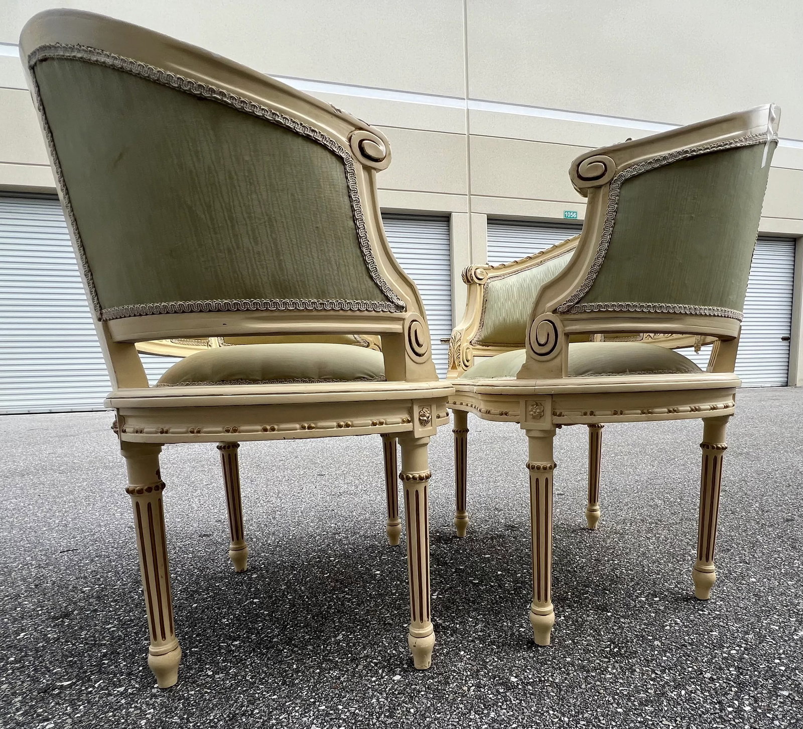 Late 18th Century Pair of Swedish Bergere Chairs in Louis XVI Style, Belle Epoque - 9