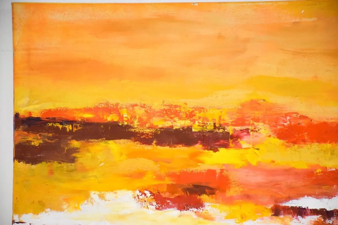 Dottie Katz Yellow Abstract Painting - 2