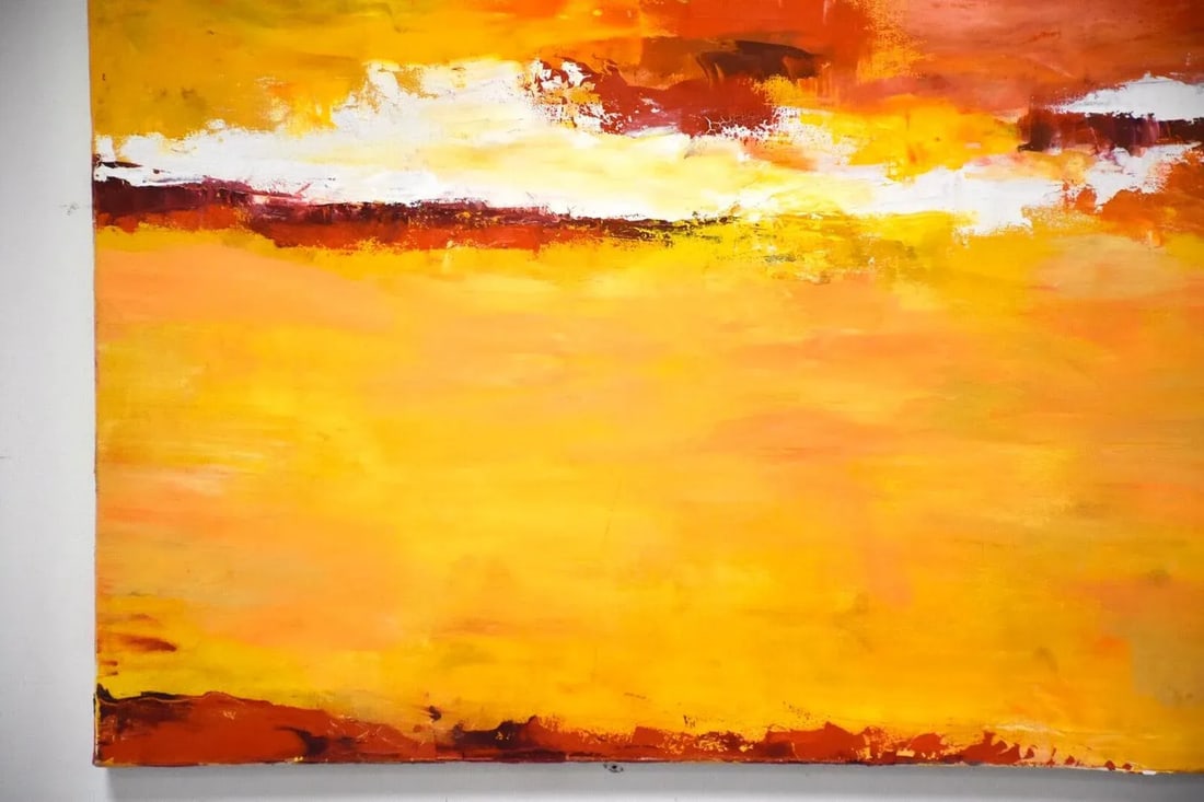 Dottie Katz Yellow Abstract Painting - 4