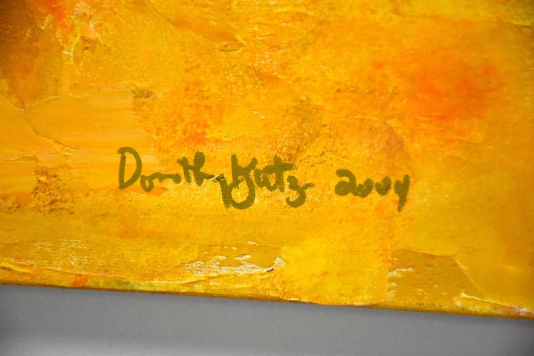 Dottie Katz Yellow Abstract Painting - 8